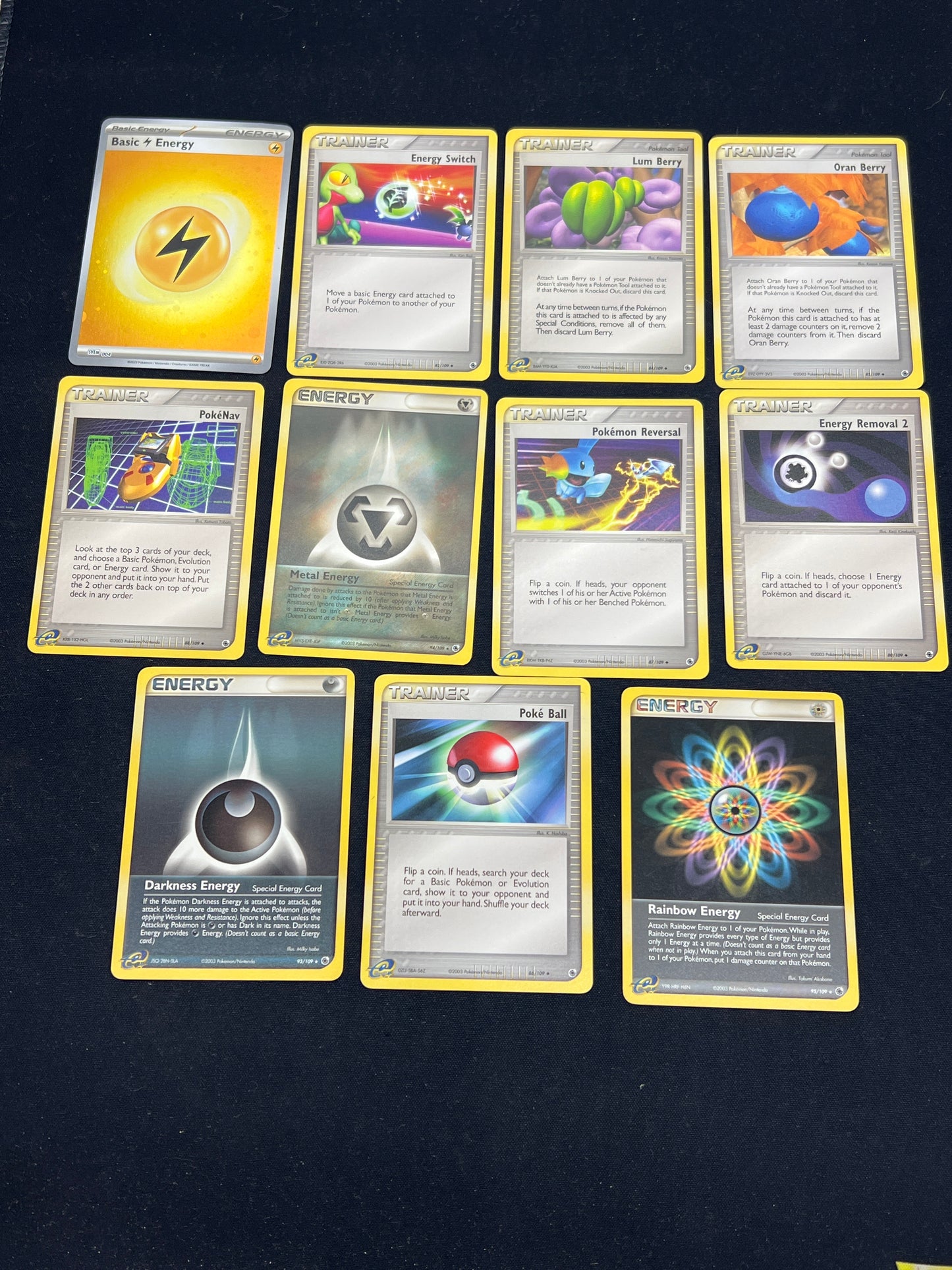 Auction Lot 278: Pokemon Cards Assorted Lot of 11 Mid Era Trainers & Energy Cards Conditions Vary