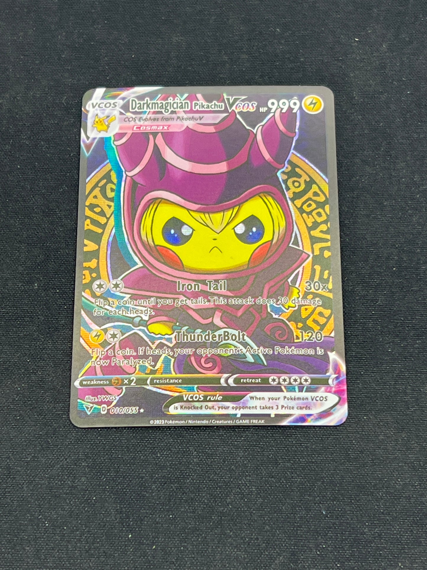 Auction Lot 328: Pokemon Cards CUSTOM Dark Magician Pikachu VMAX Cards