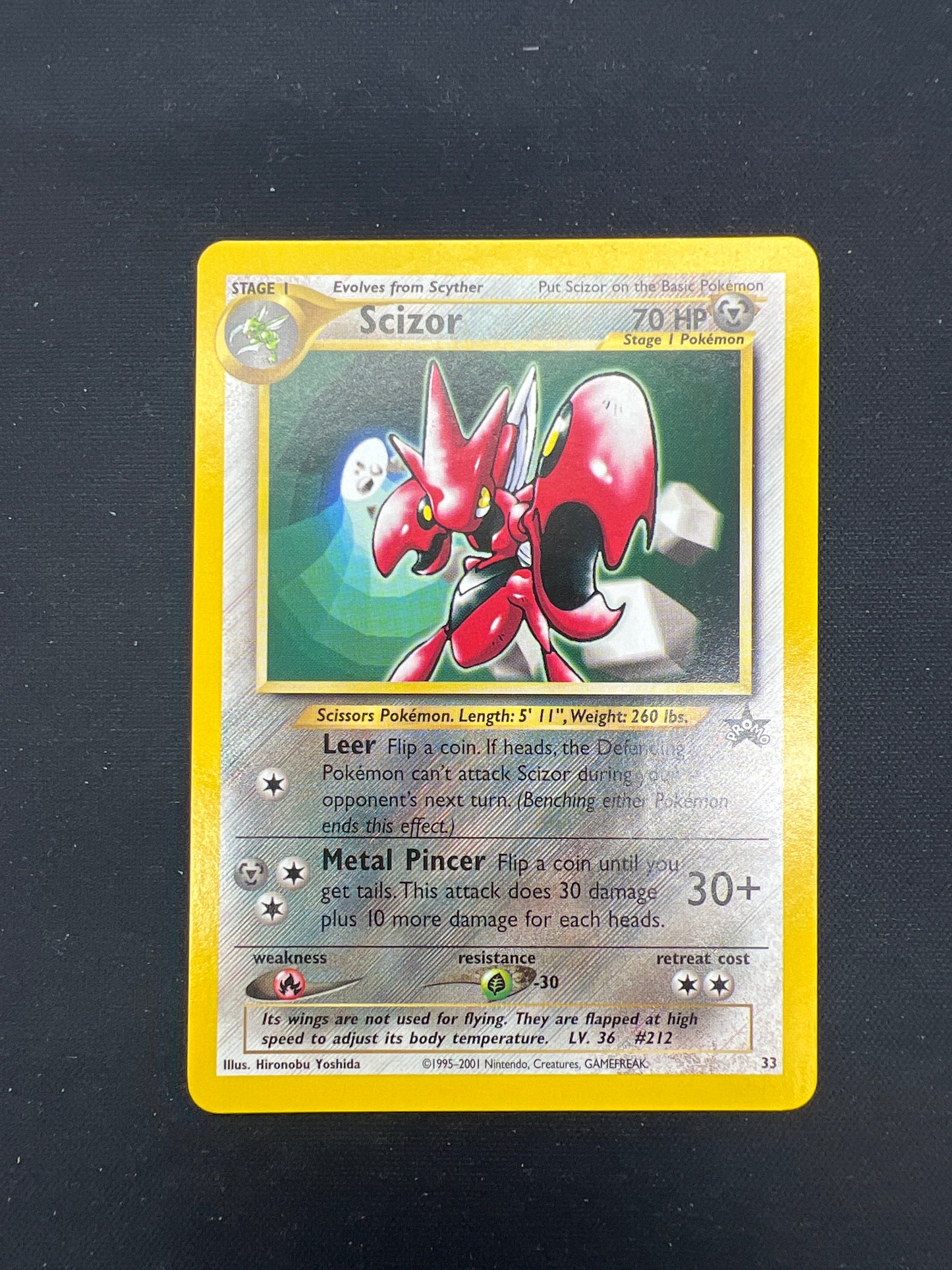 Auction Lot 155: Pokemon Cards WOTC Black Star Promo Scizor Condition Vary