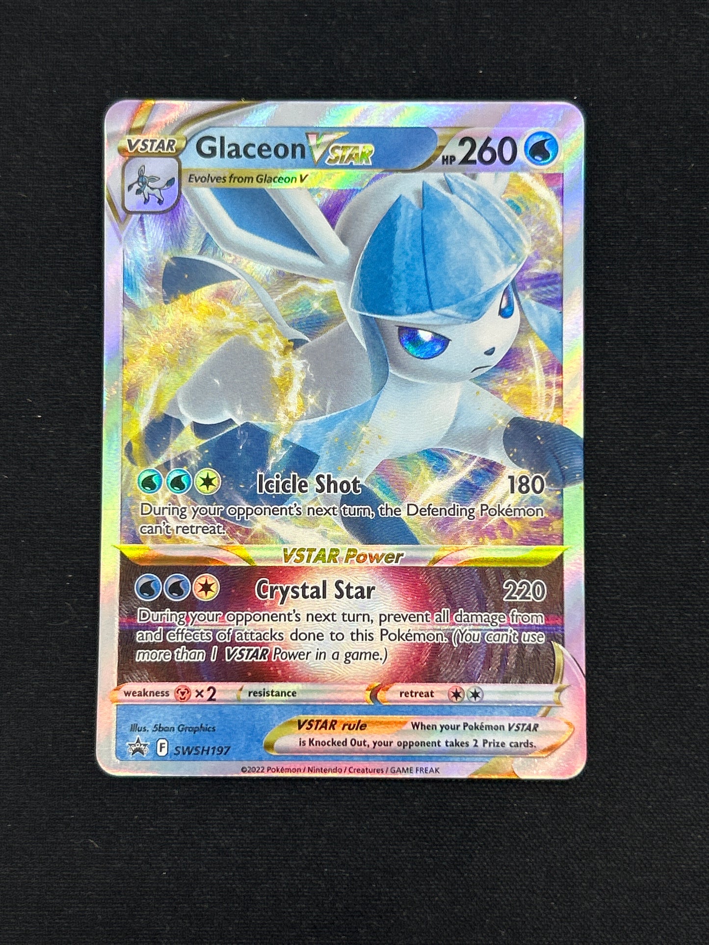 Auction Lot 447: Pokemon Card Glaceon VSTAR SWSH Promo Conditions Vary