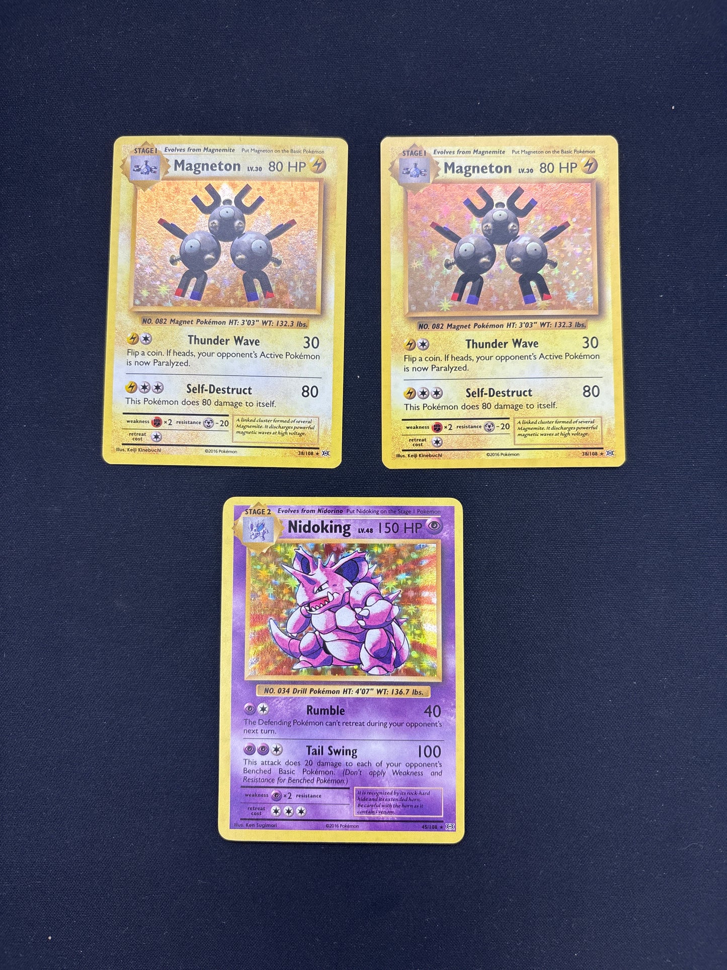 Auction Lot 9: Pokemon Holo XY Evolutions Card Lot Conditions Vary