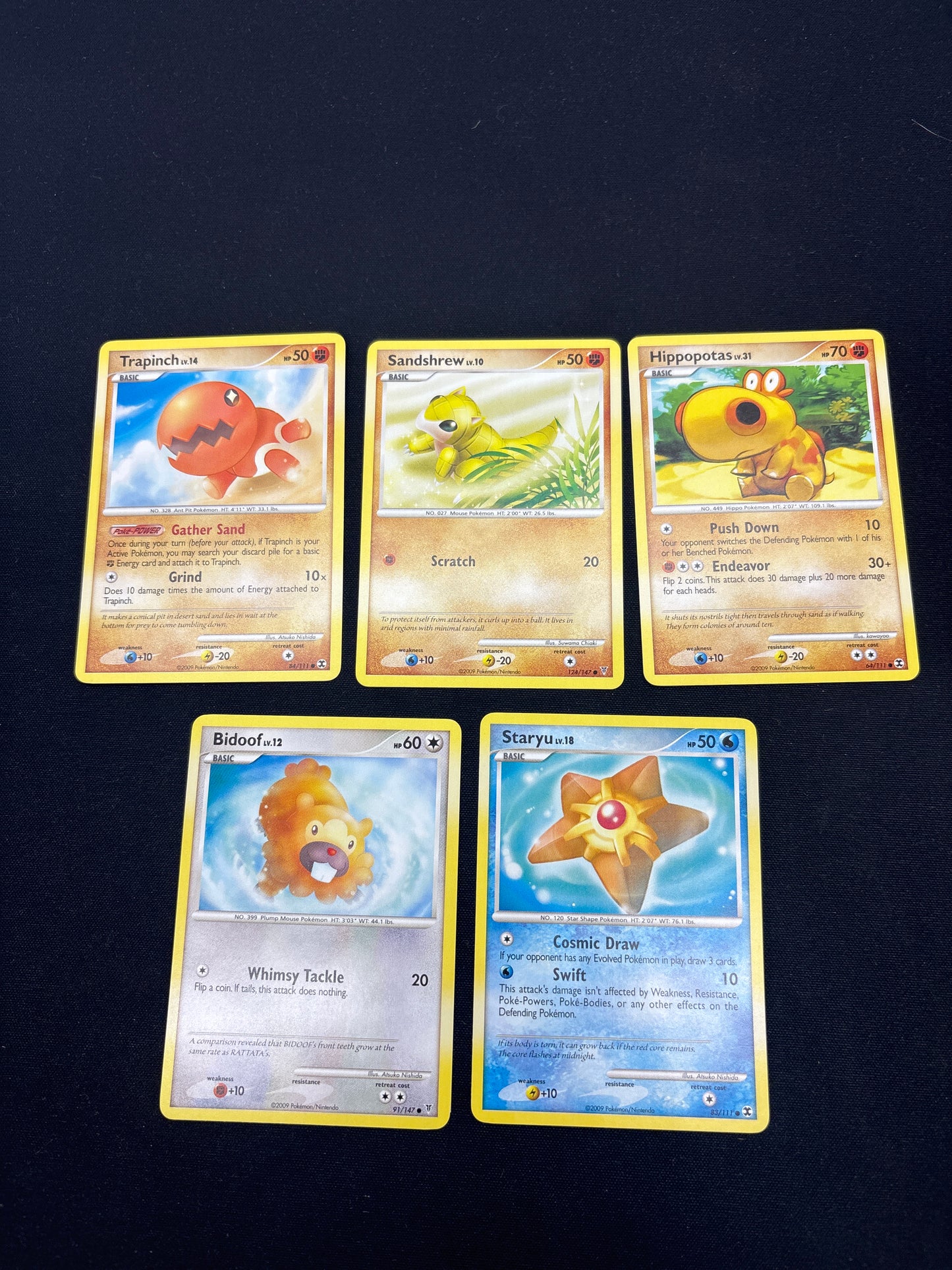 Auction Lot 284: Pokemon Cards Assorted Lot of 5 Mid Era Commons Uncommons Conditions Vary Lot 3