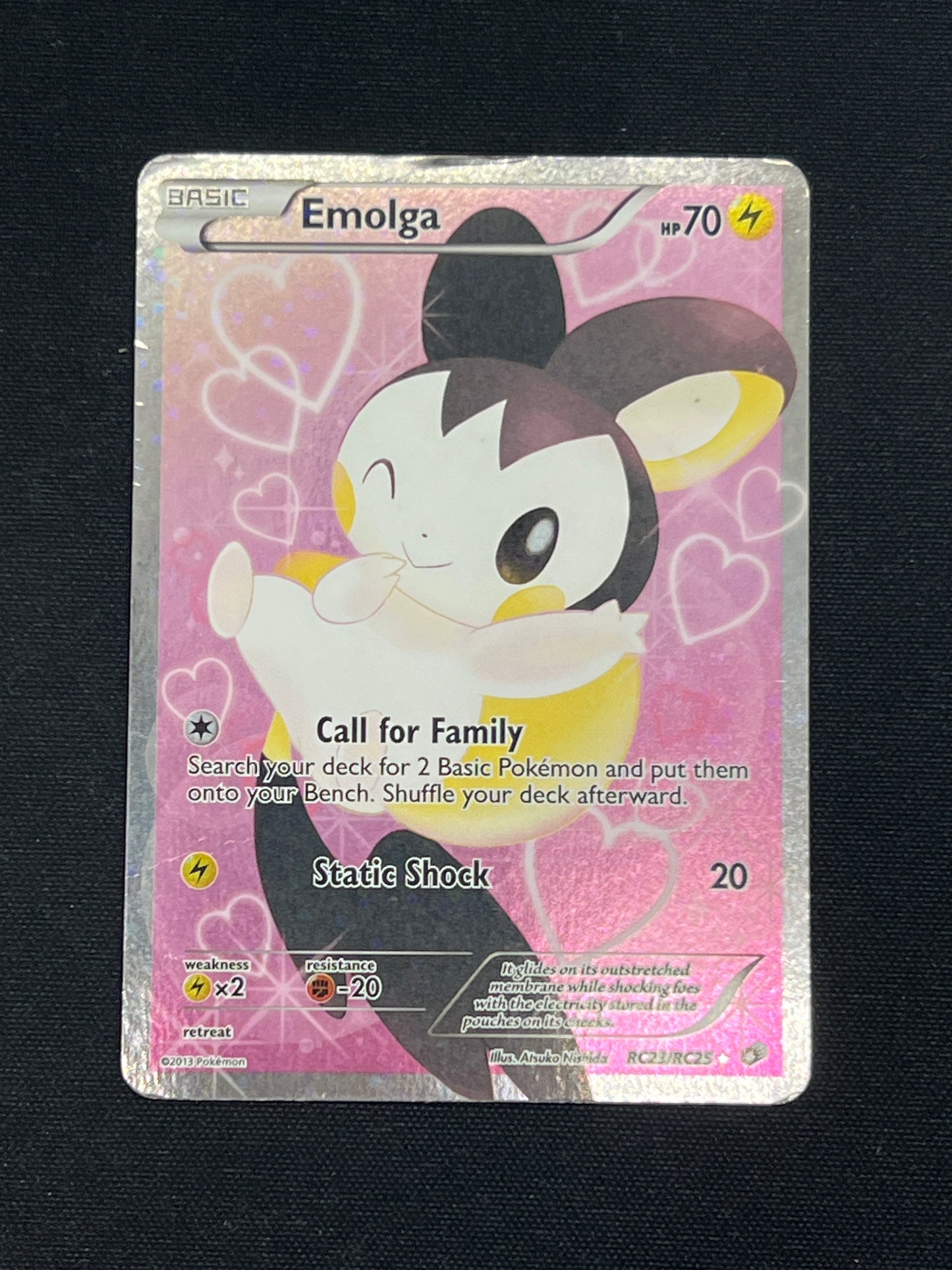 Auction Lot 366: Pokemon Cards Emolga Full Art RC23 Radiant Collection Condition Vary