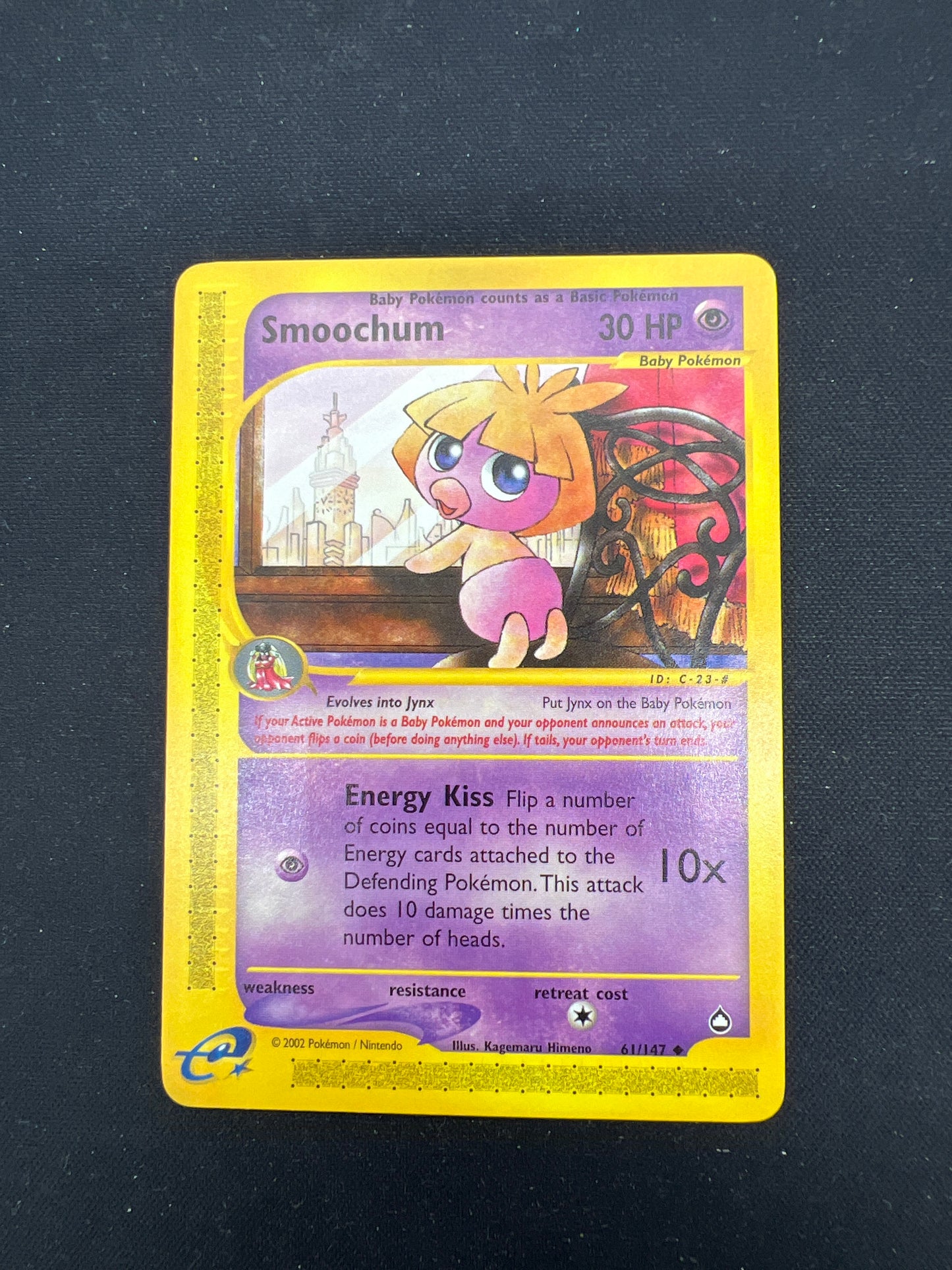 Auction Lot 146: Pokemon Cards Smoochum Aquapolis Conditions Vary