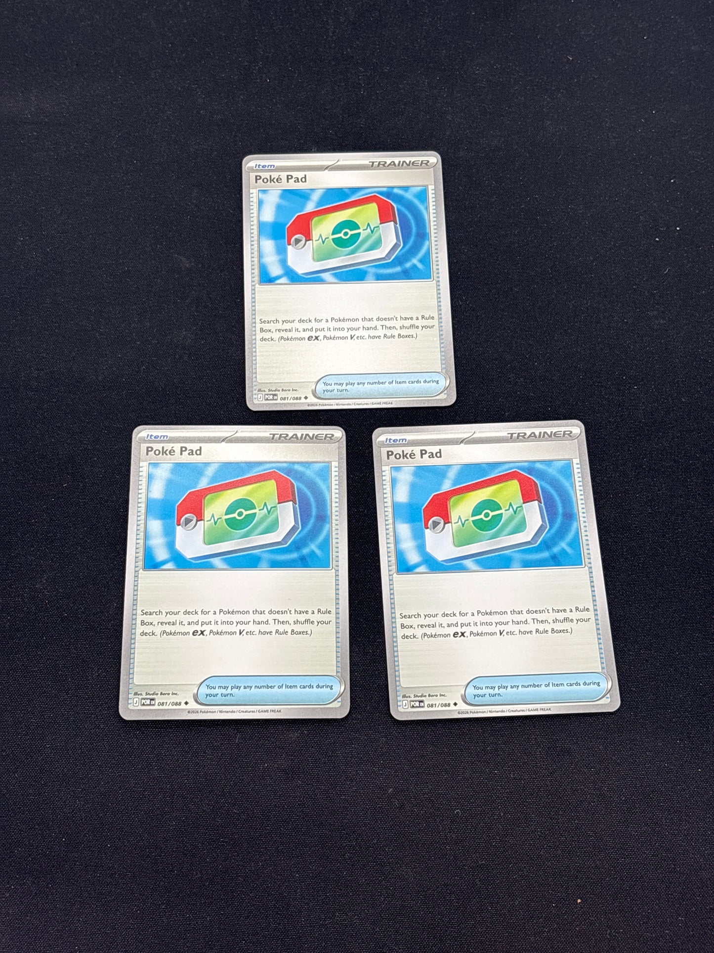 Auction Lot 66: Pokemon Cards Poke Pad Lot of 3
