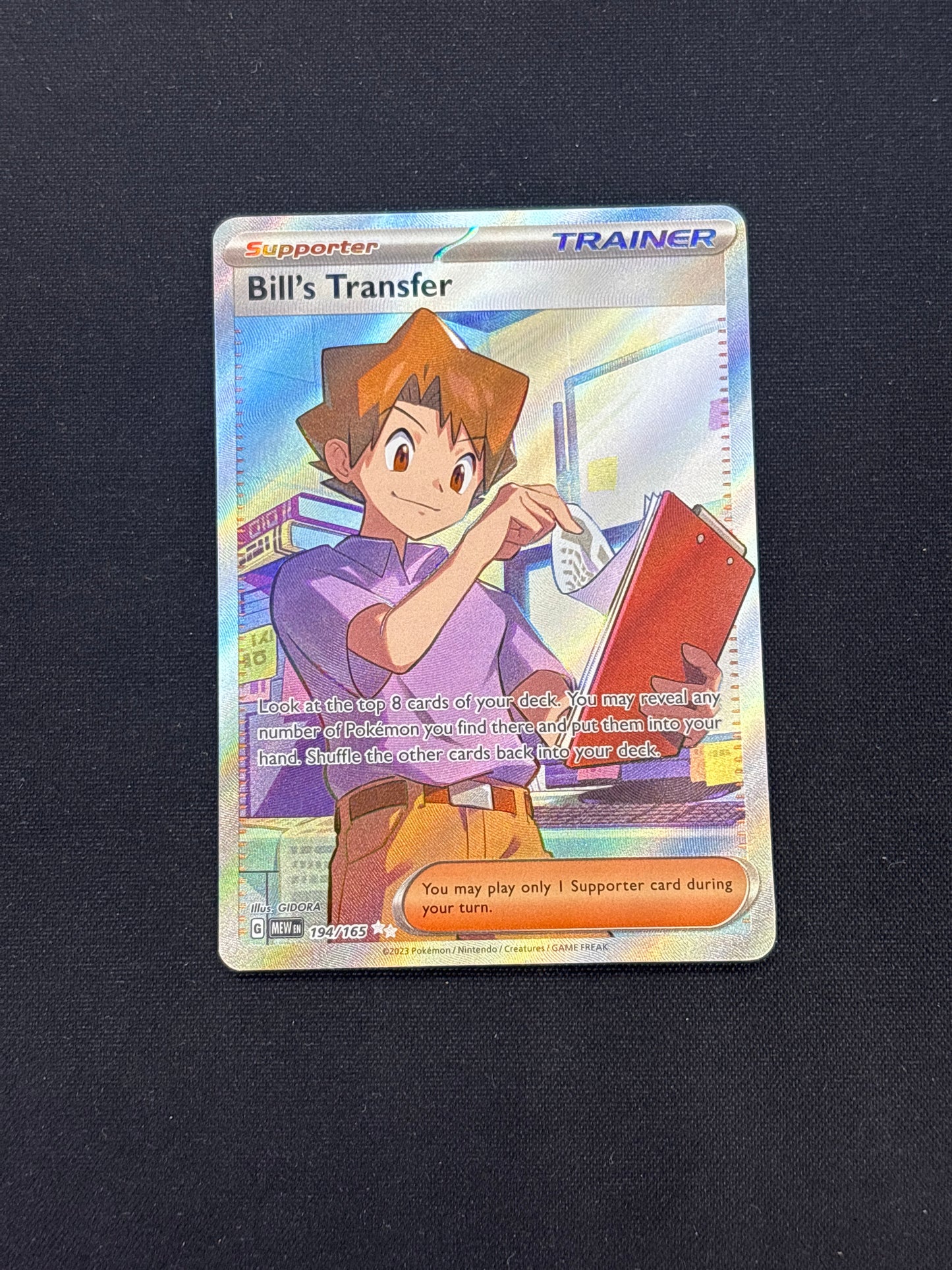 Auction Lot 365: Bill Transfer Full Art Conditions Vary