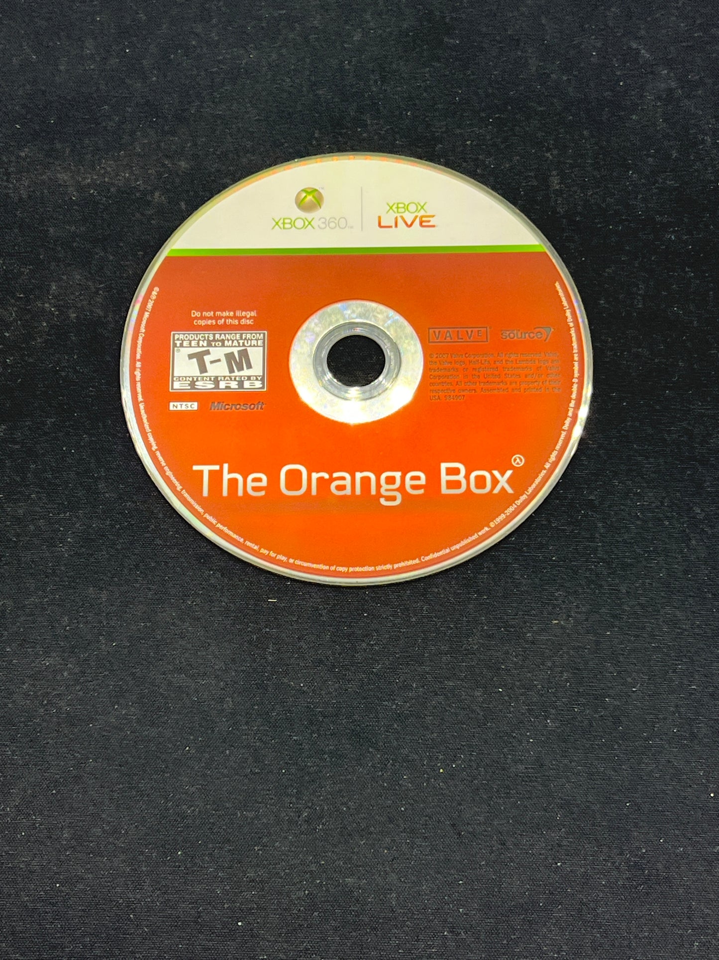 Auction Lot 137: XBOX 360 The Orange Box Disc Only