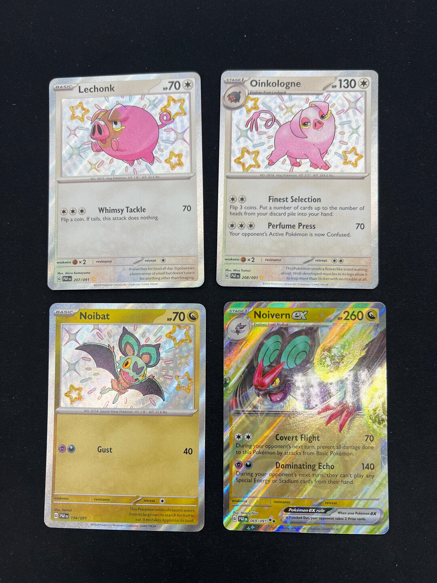 Auction Lot 361: Pokemon Cards Lot of 4 Assorted Baby Shinies & EX SV Paldean Fates Conditions Vary