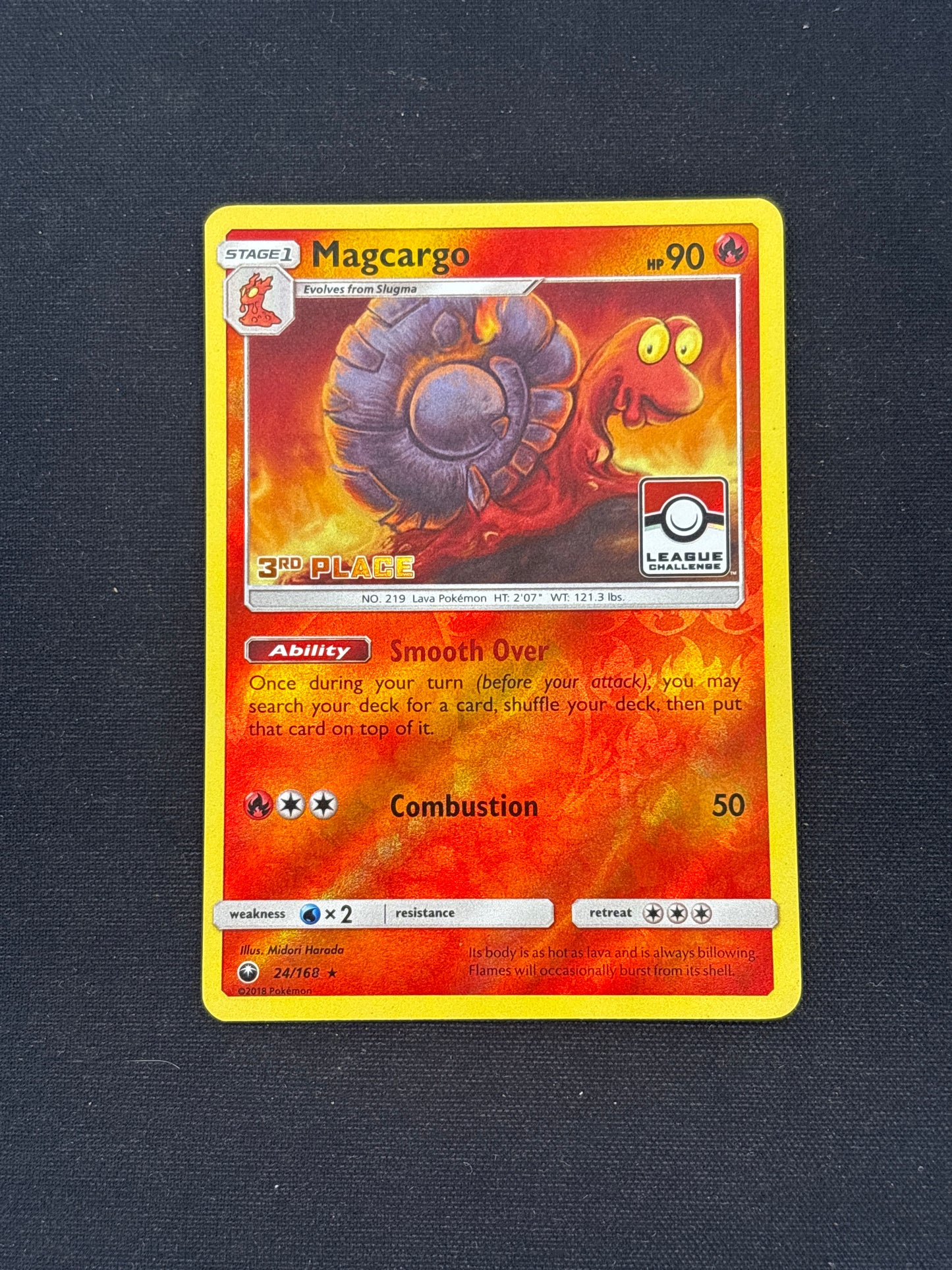 Auction Lot 257: Magcargo Pokemon League Promo 3rd Place Conditions Vary