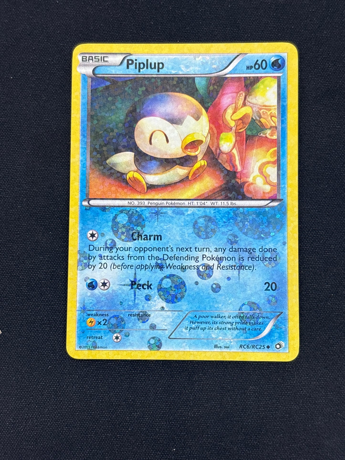 Auction Lot 115: Piplup Holo RC6/RC25 Pokemon BW Radiant Collection Card Condition Vary