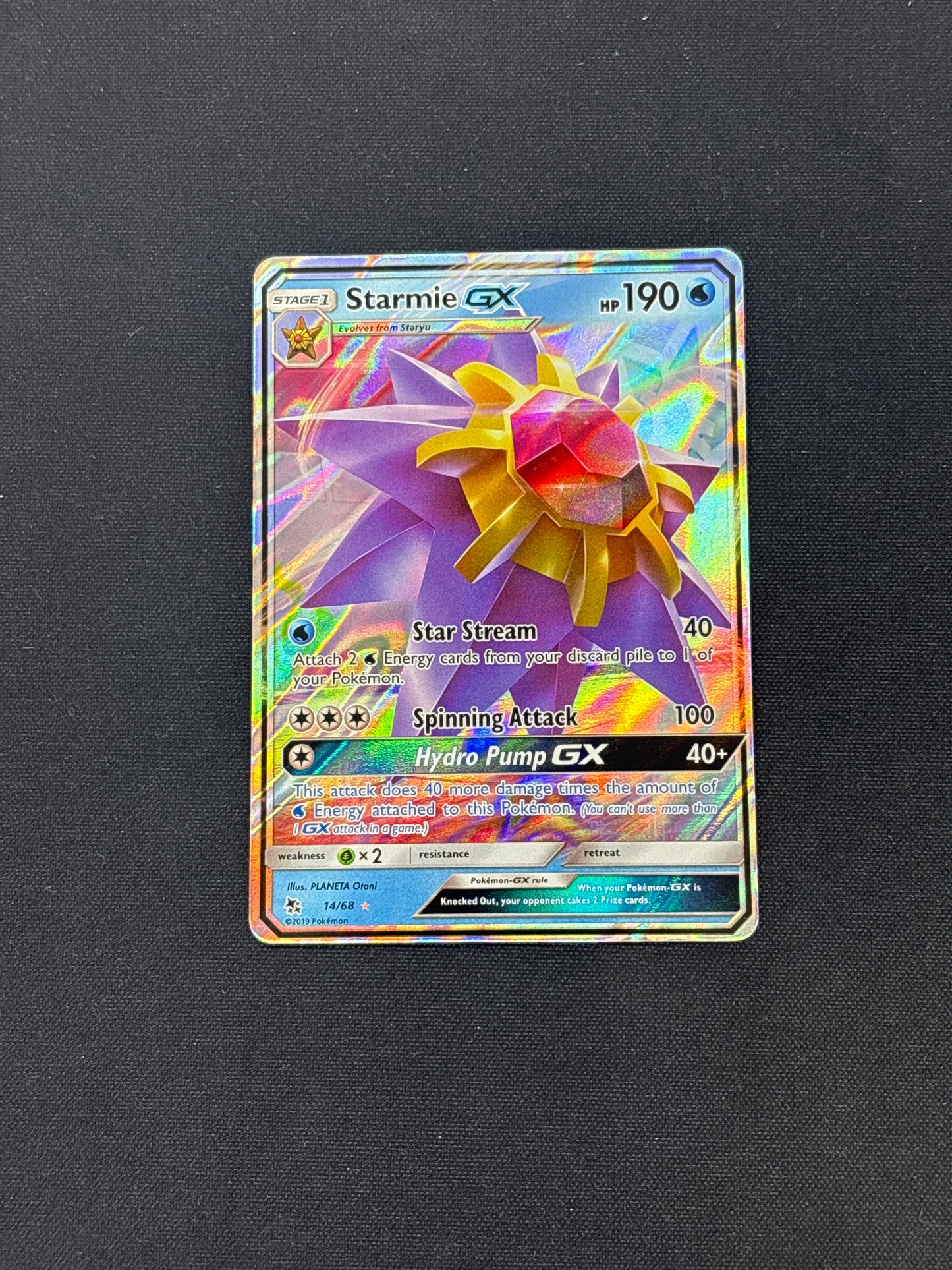 Auction Lot 172: Pokemon Starmie GX Full Art Card Conditions Vary