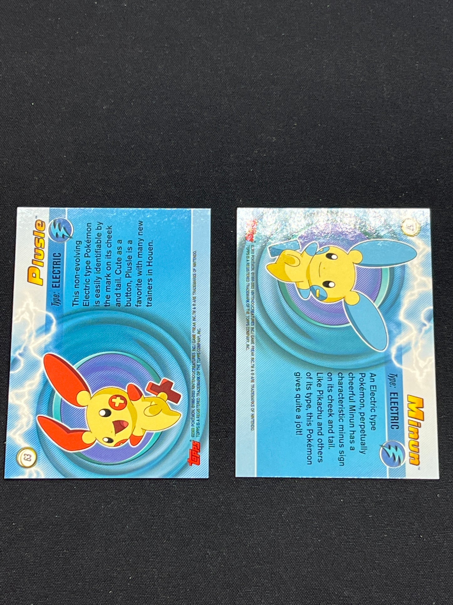 Auction Lot 45: Pokemon Cards Lot of 2 Plusle & Minun Topps Conditions Vary