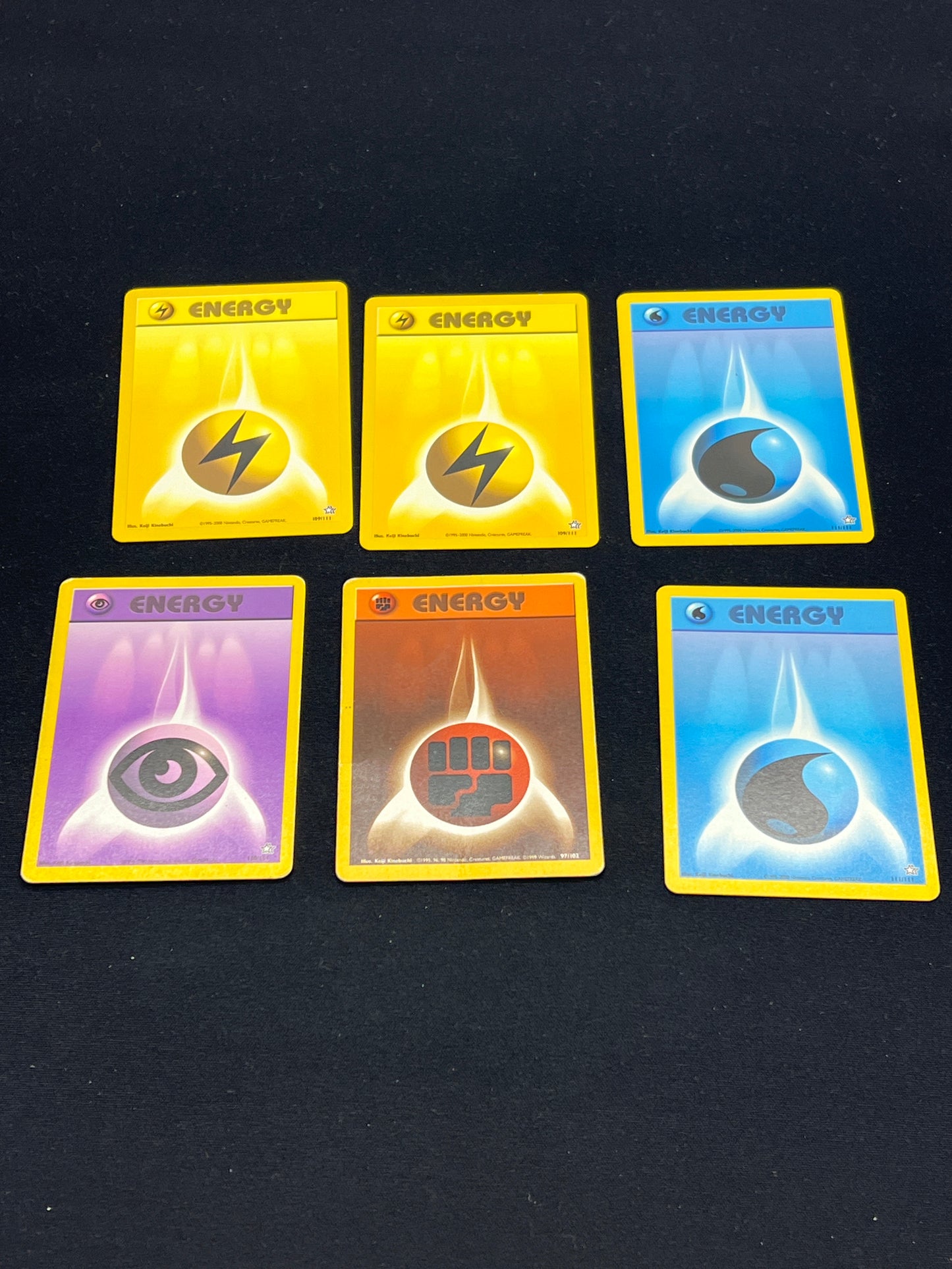 Auction Lot 224: Pokemon Cards Lot of 6 Assorted Energy WOTC Conditions Vary