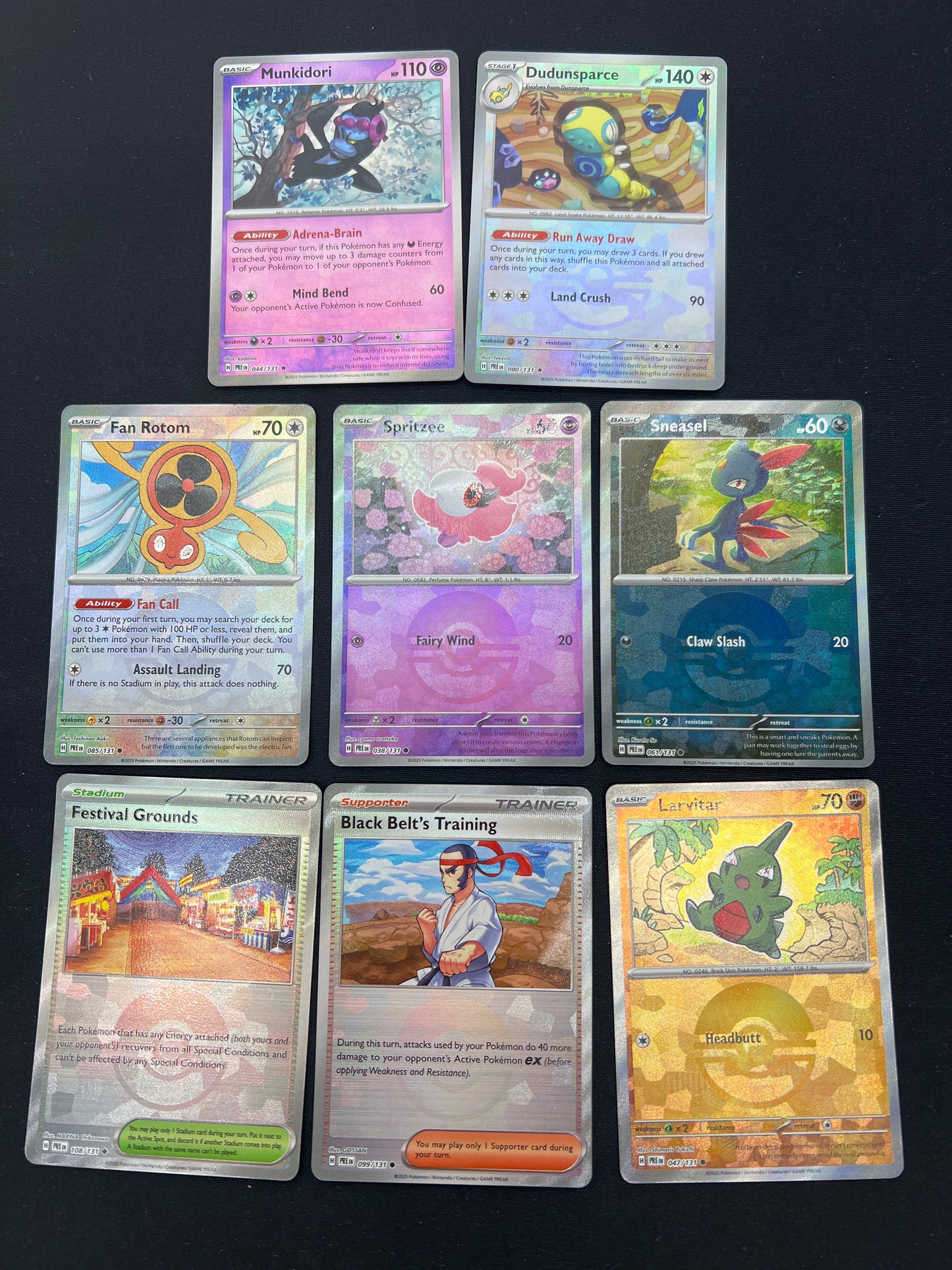 Auction Lot 379: Pokemon Cards Lotof 8 Prismatic Evolutions Pokeball Holos Conditions Vary