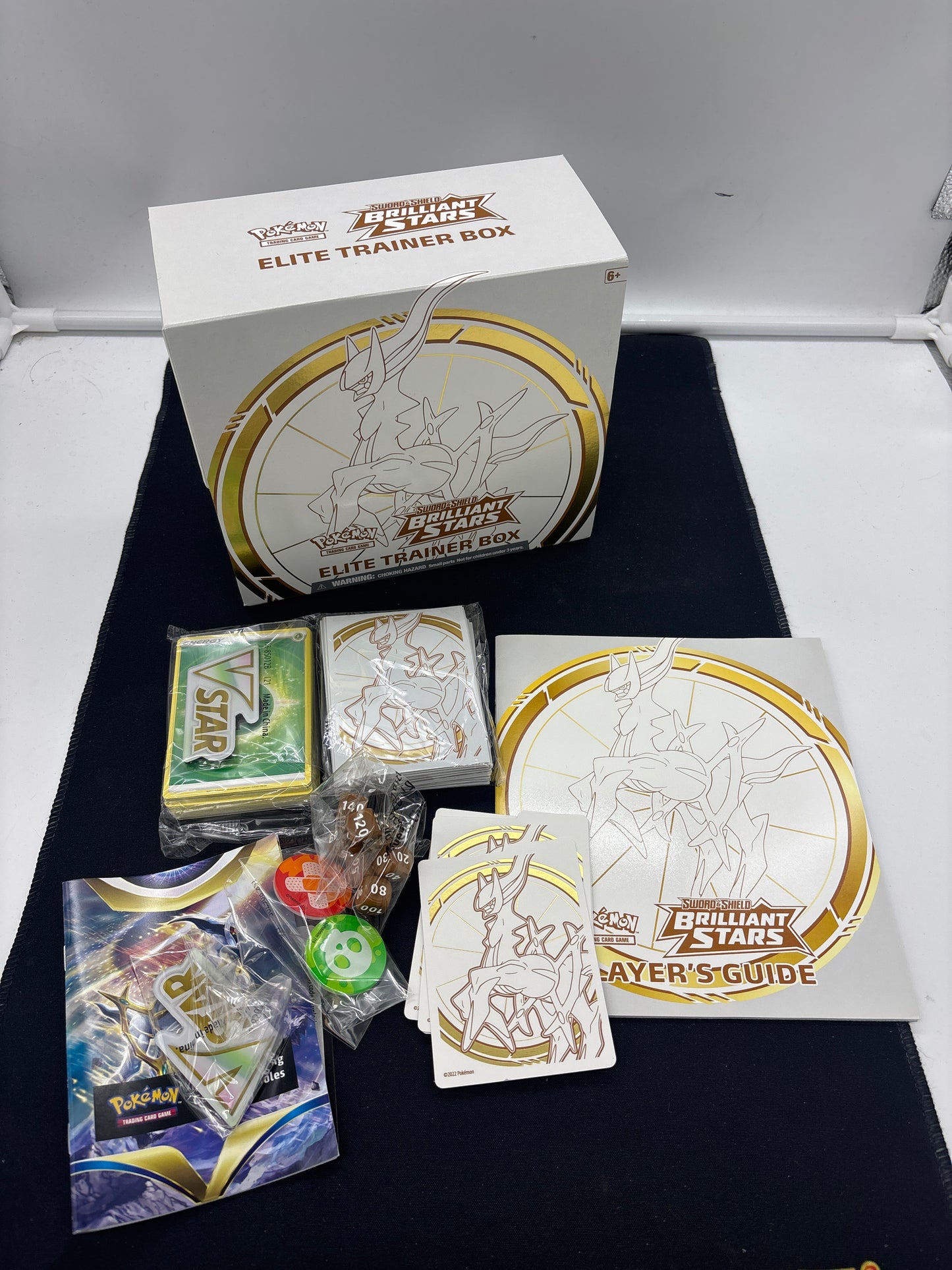 Auction Lot 220: Pokemon Brilliant Stars ETB Empty Box With Accessories