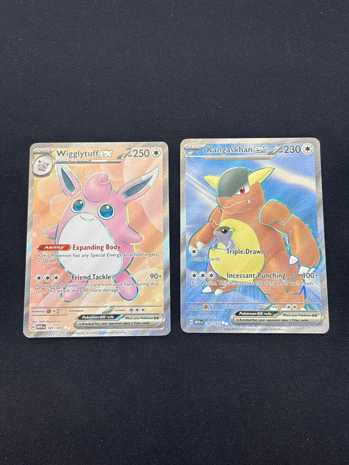 Auction Lot 456: Pokemon Cards SV 151 Lot of 2 EX Full Art Ultra Rares Conditions Vary