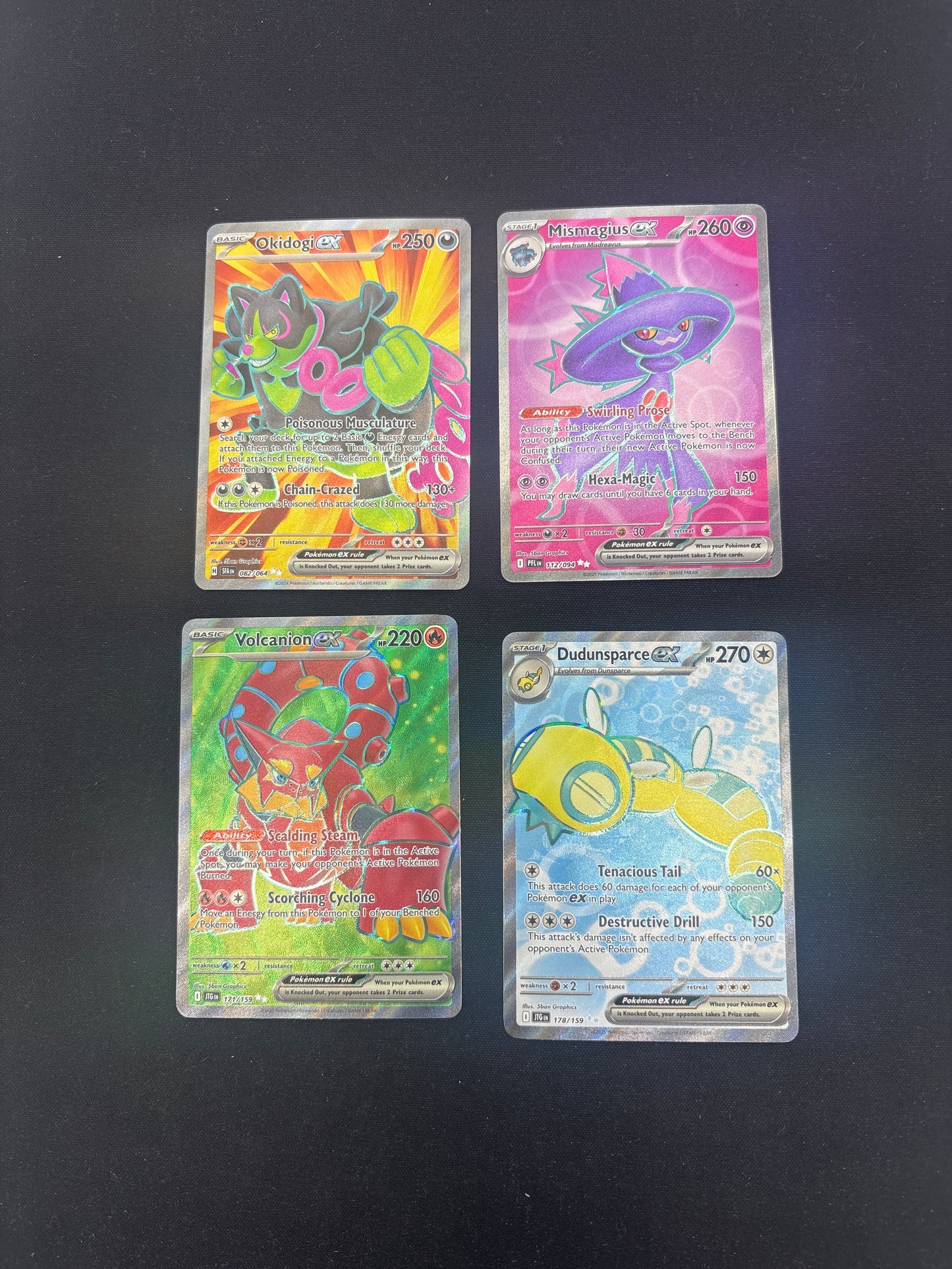 Auction Lot 389: Pokemon Cards Lot of 4 Assorted Ultra Rare Full Arts Conditions Vary