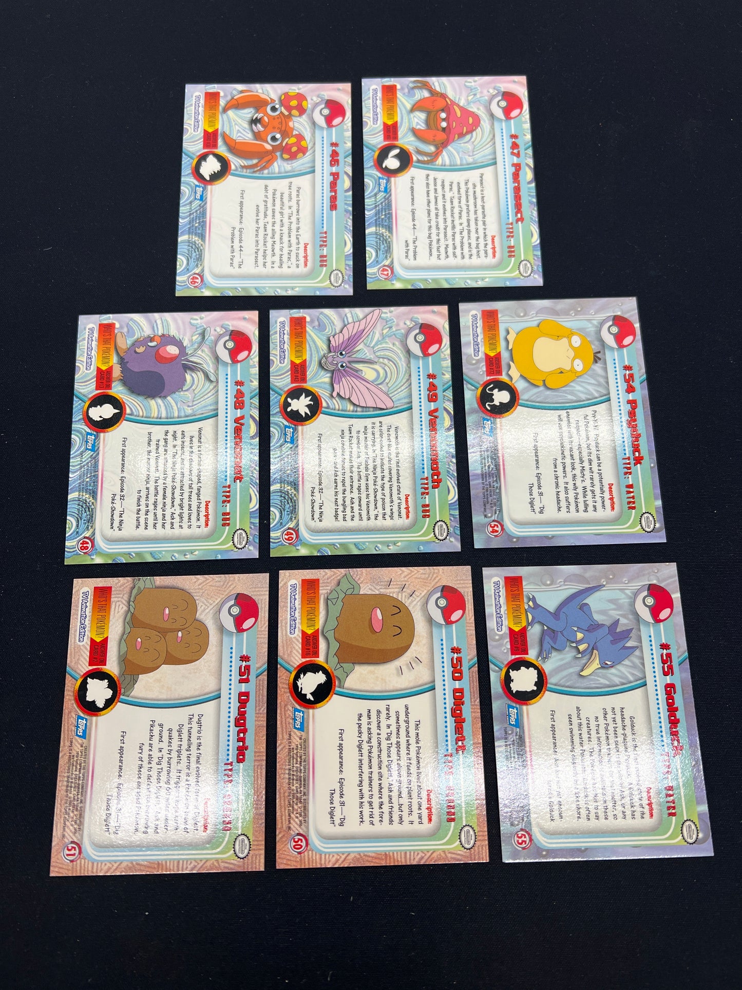 Auction Lot 64: Pokemon Topps Cards Assorted Lot of 8 Non Foils Conditions Vary