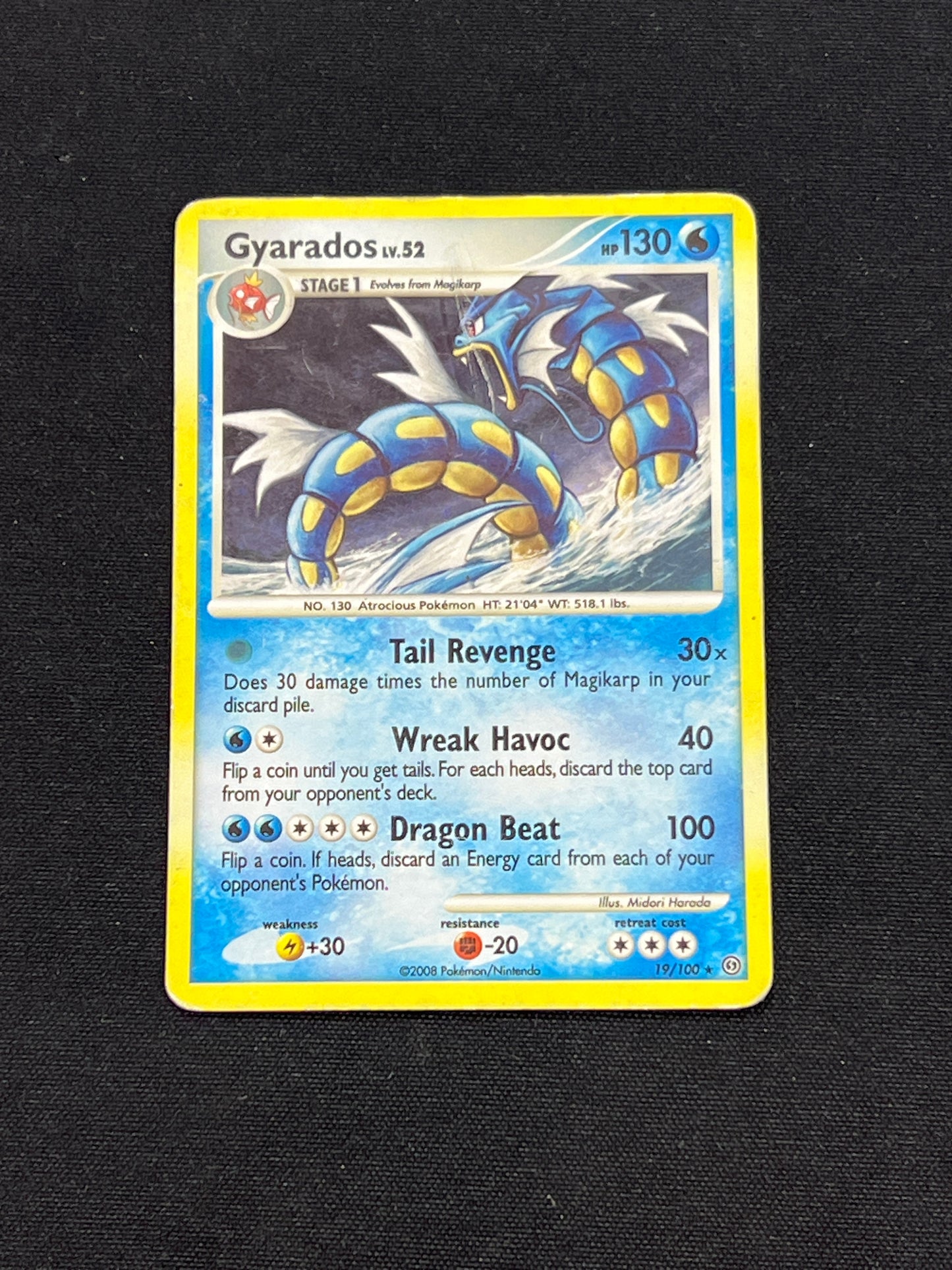 Auction Lot 292: Pokemon Cards Gyarados Rare DP Stormfront Conditions Vary