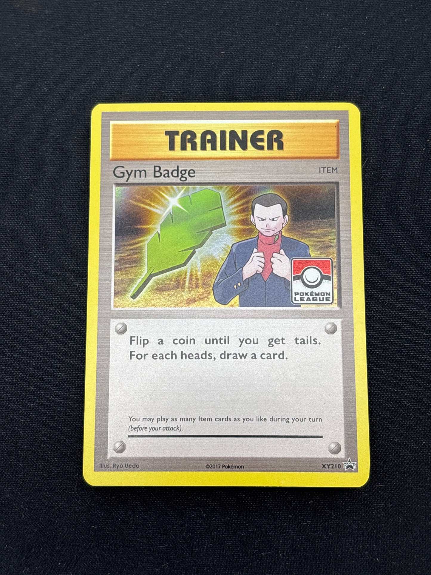 Auction Lot 68: Pokémon Cards Gym Badge Giovanni Holo Pokémon League XY210 Conditions Vary