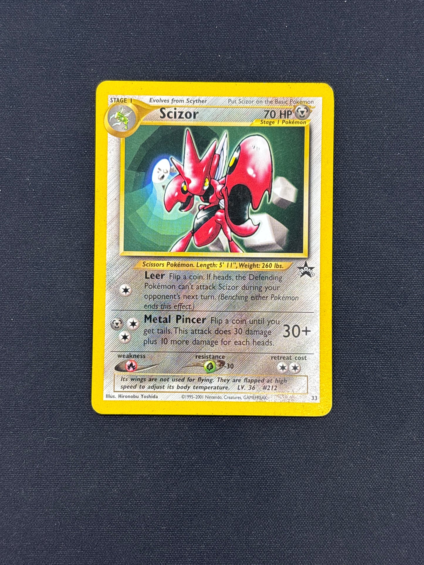 Auction Lot 85: Pokemon Card Scizor WOTC Black Star Promo Conditions Vary