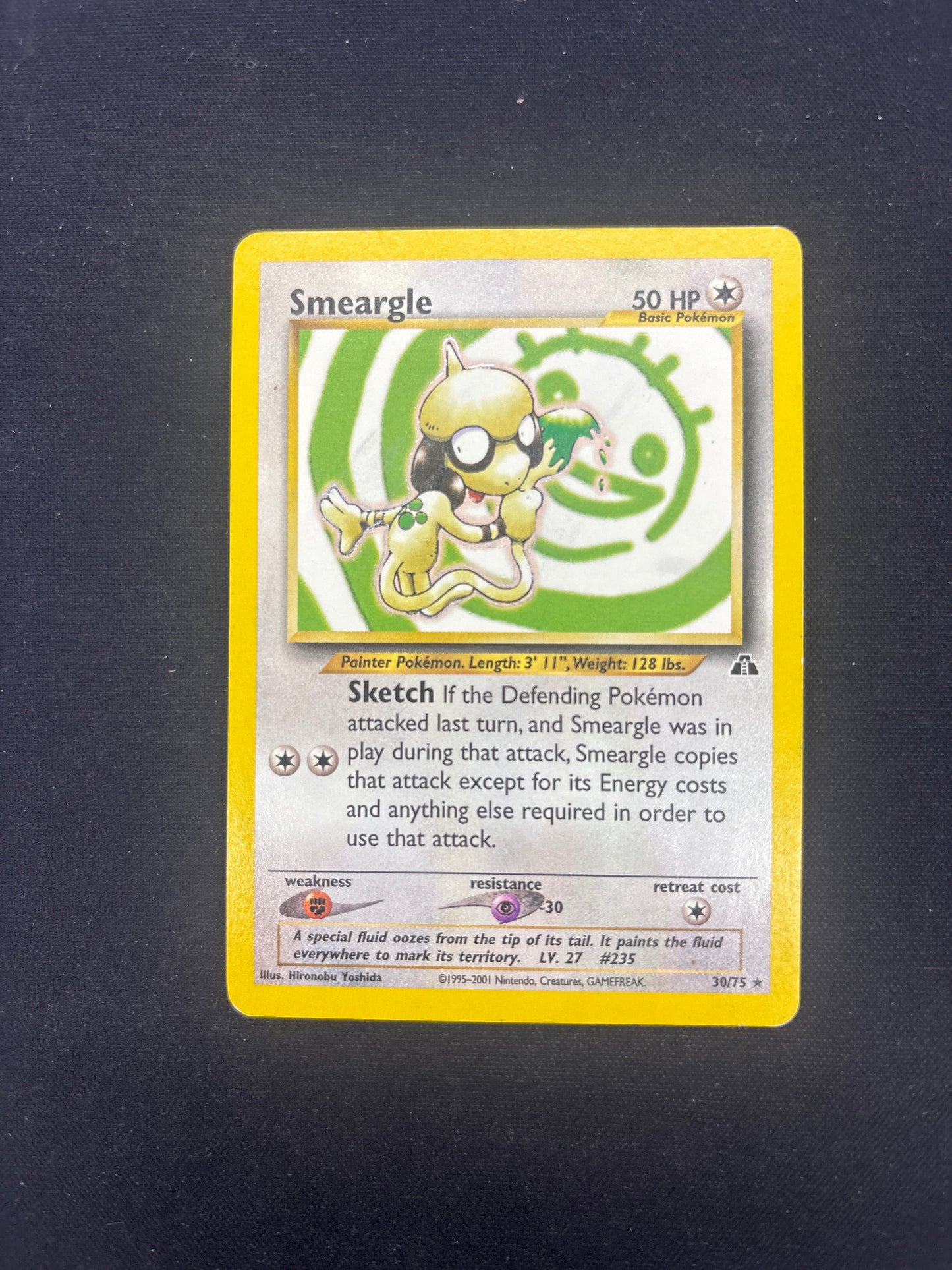 Auction Lot 20: Pokemon Card Smeargle Neo Discovery Condition Vary