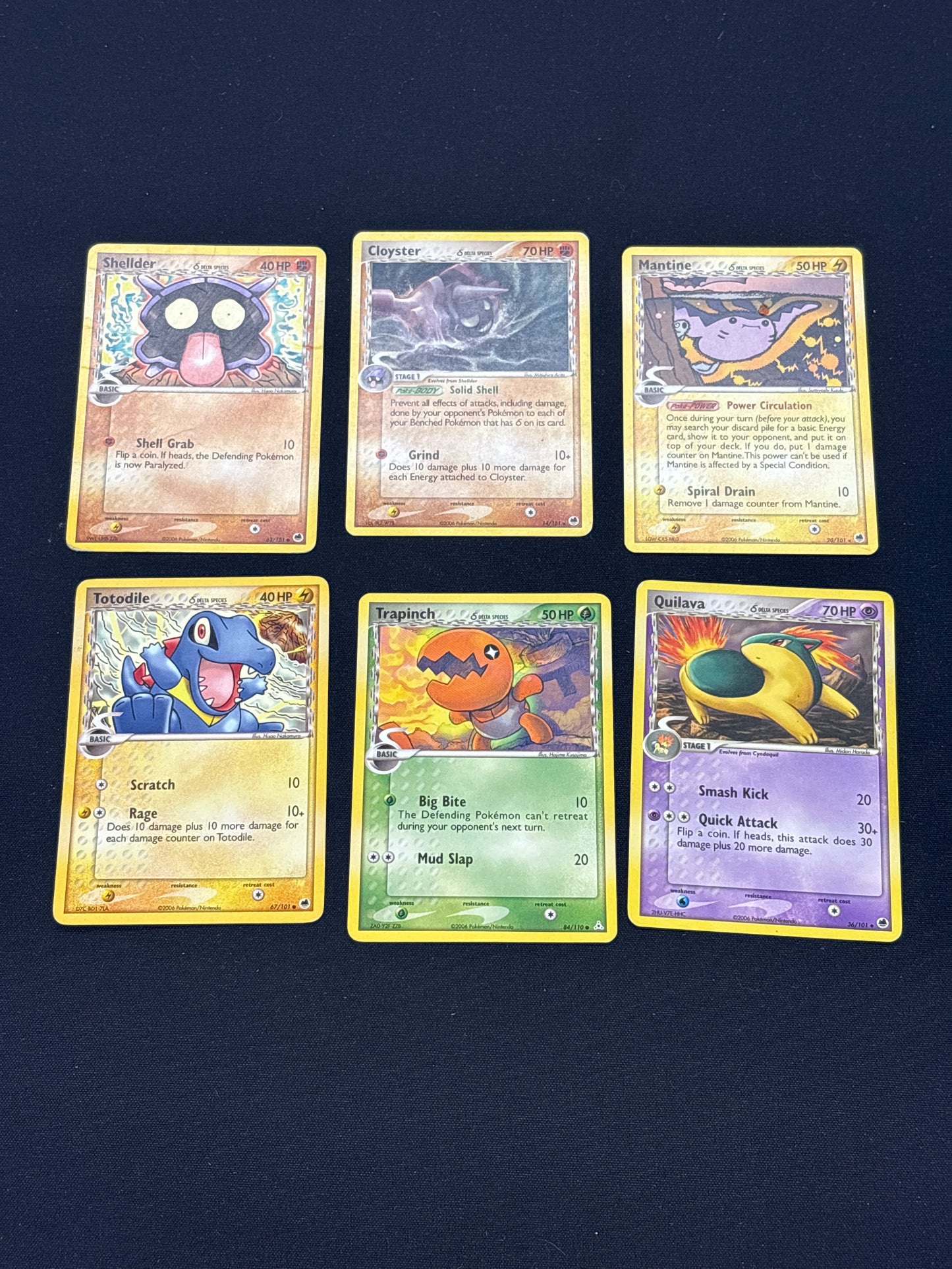 Auction Lot 307: Pokemon Delta Species Common Uncommon Card Lot 3 Conditions Vary