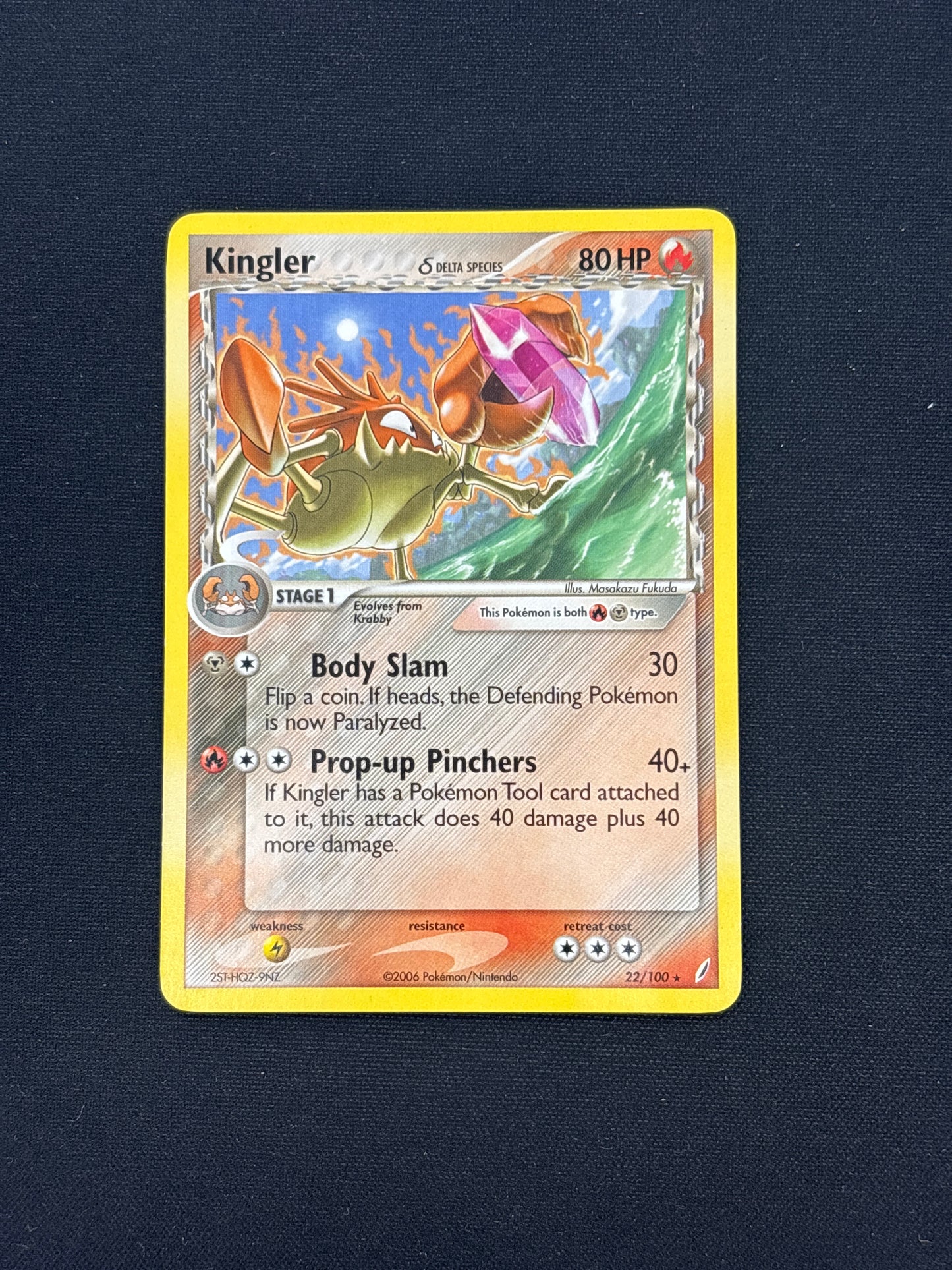 Auction Lot 67: Kingler Delta Species Card Conditions Vary