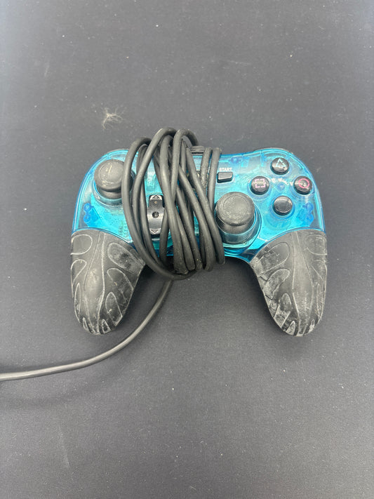 Auction Lot 100: PlayStation 2 Mad Catz Wire Controller Blue Transparent