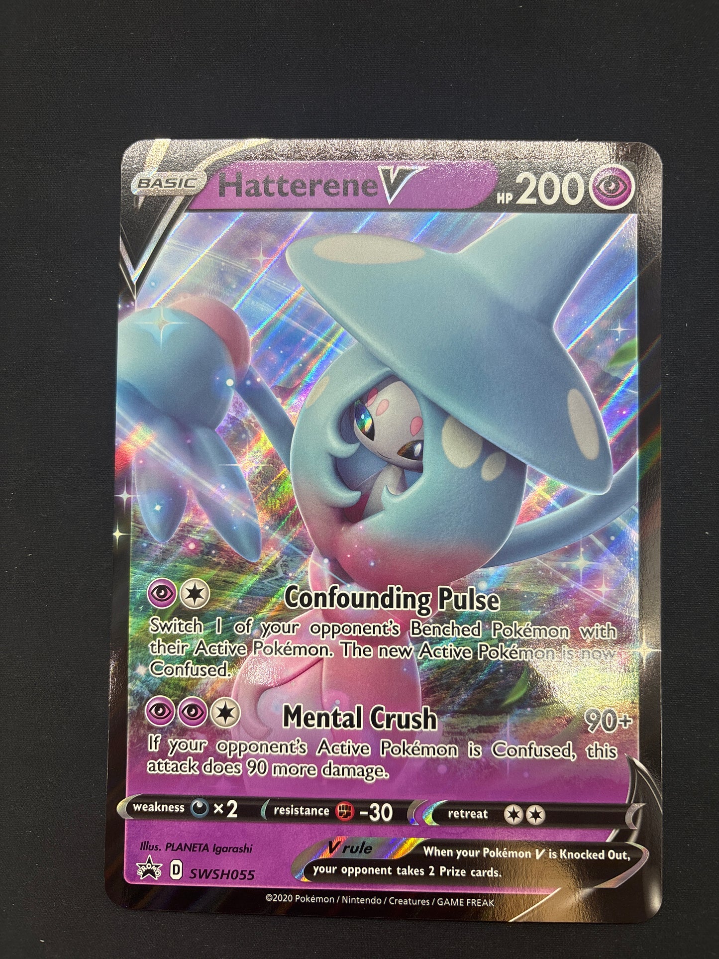 Auction Lot 388: Pokemon Card Hatterene V SWSH Jumbo Promo Conditions Vary
