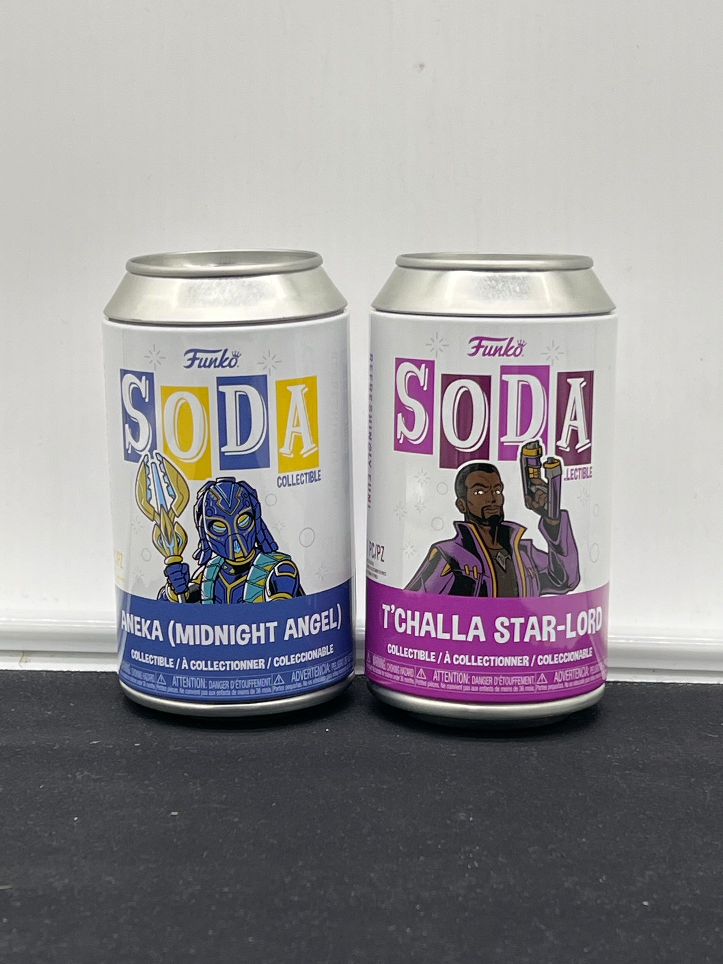 Auction Lot 22: Funko Soda Lot of 2 Aneka (Midnight Angel) T'Challa Star Lord