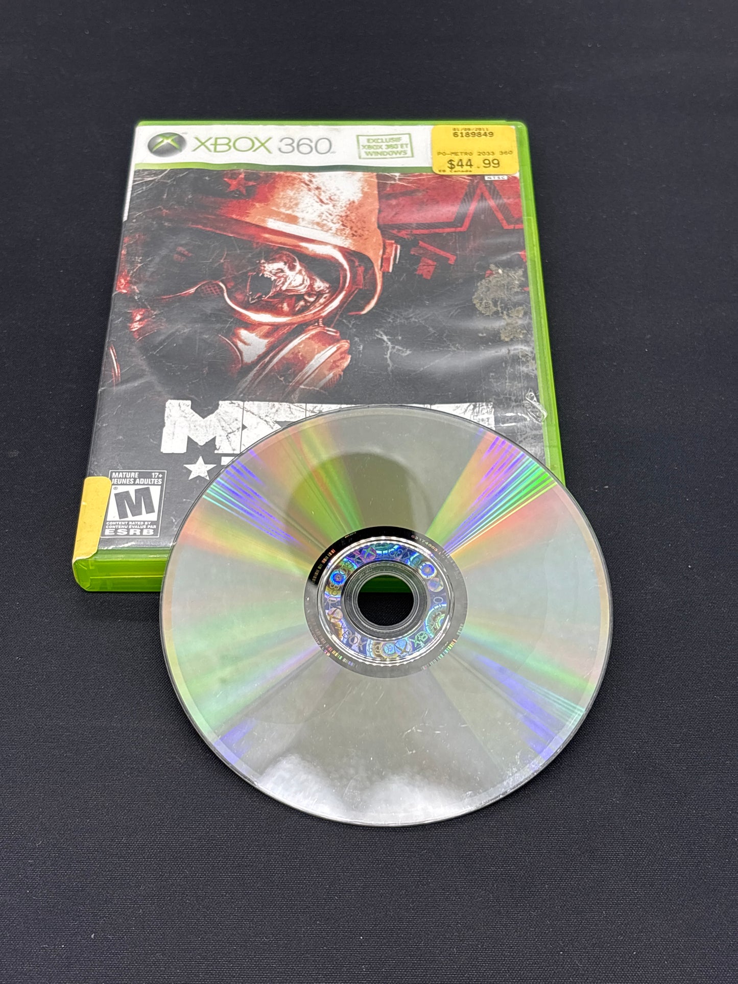 Auction Lot 56: Metro 2033 Video Game XBOX 360