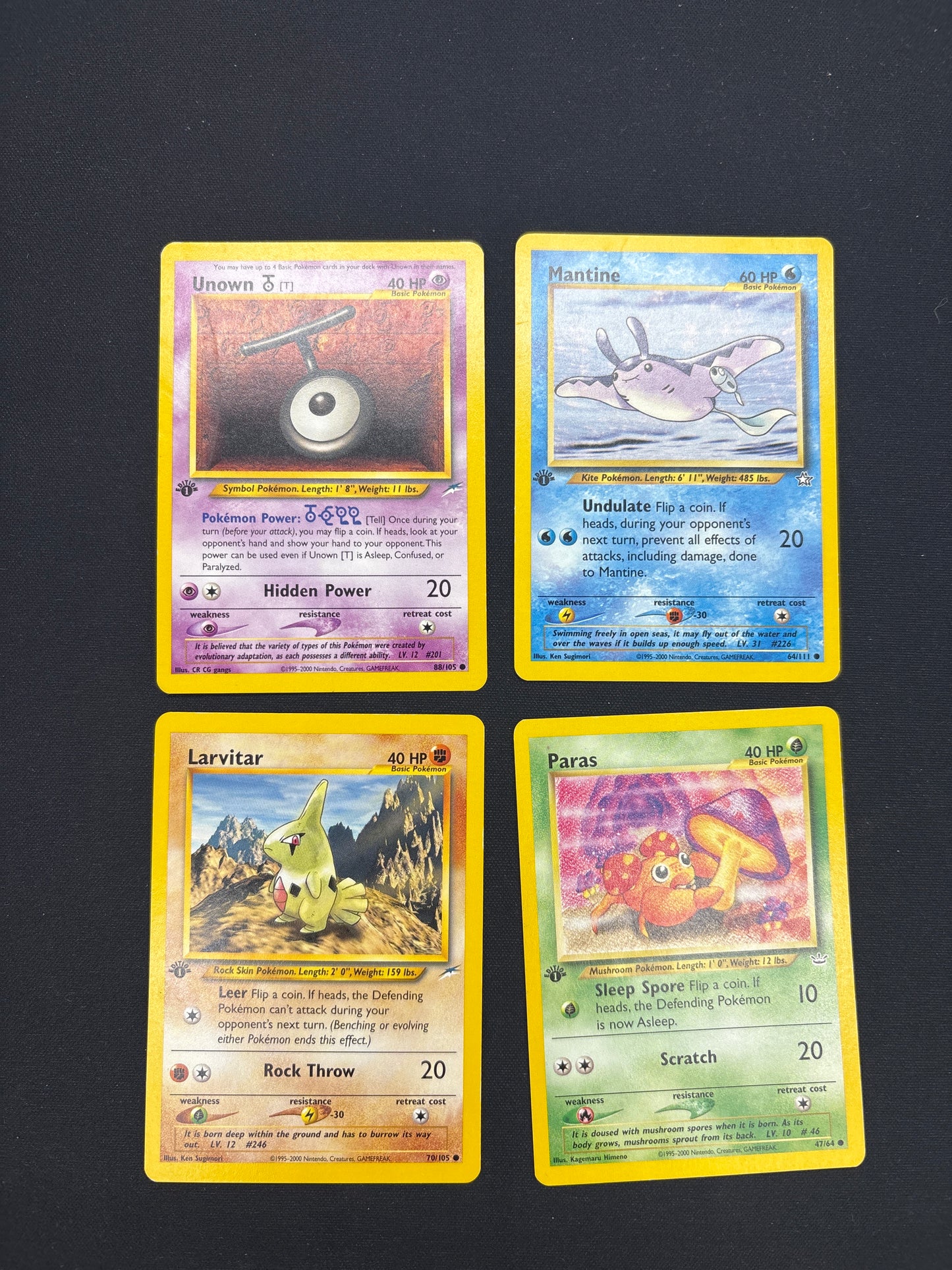 Auction Lot 23: Pokemon 1st Edition Neo WOTC Era Card Lot Conditions Vary