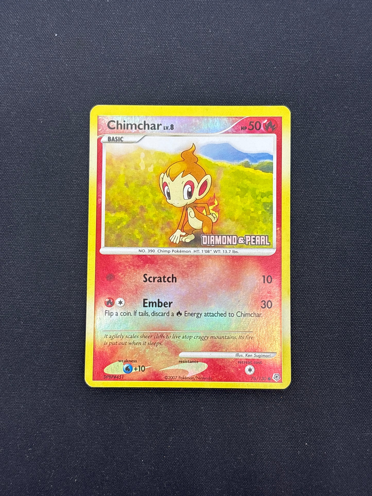Auction Lot 438: Pokemon Cards Chimchar Reverse Holo Stamped Condition Vary