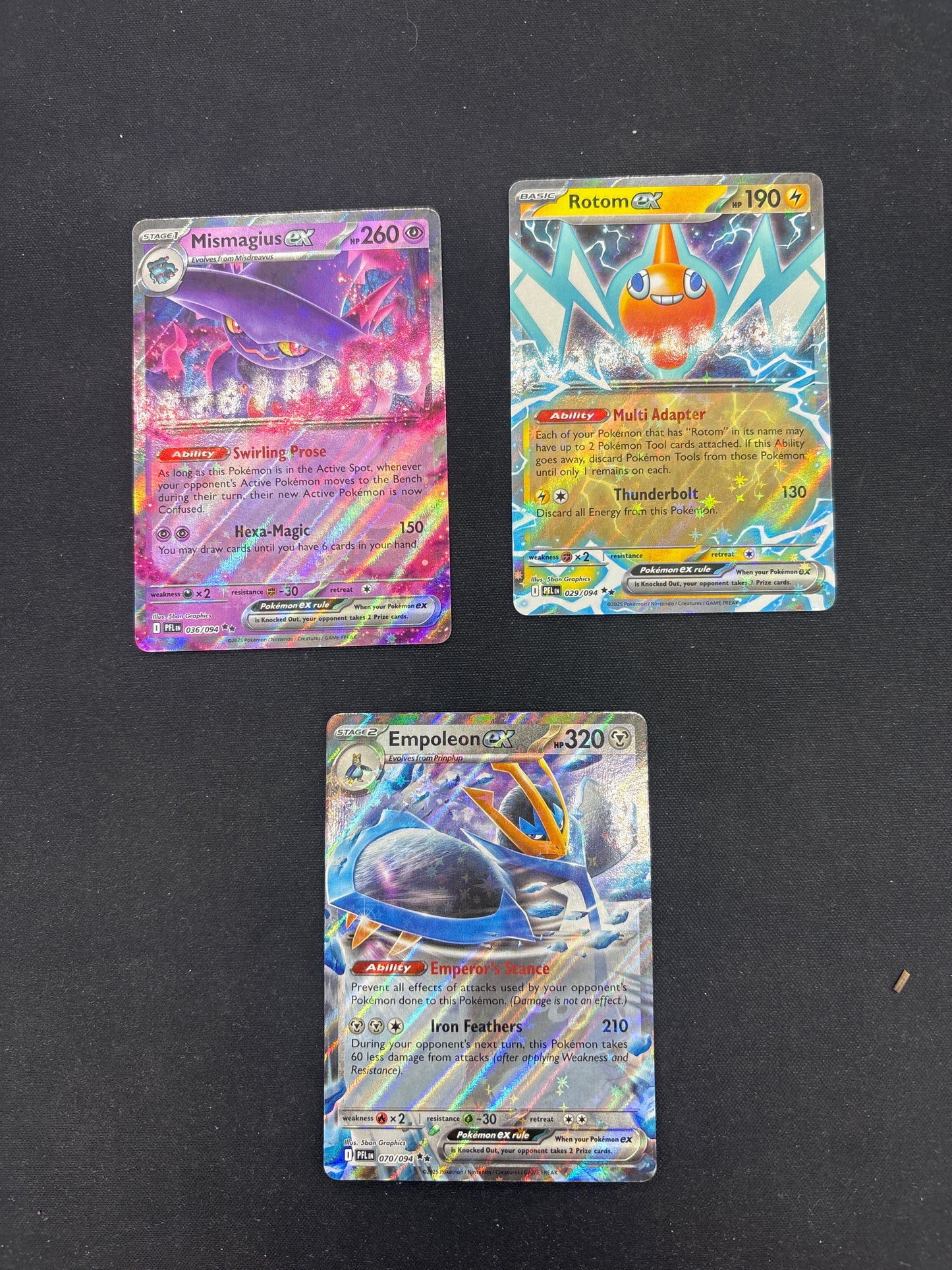 Auction Lot 256: Pokemon Cards Lot of 3 EX Phantasmal Flames Condition Vary