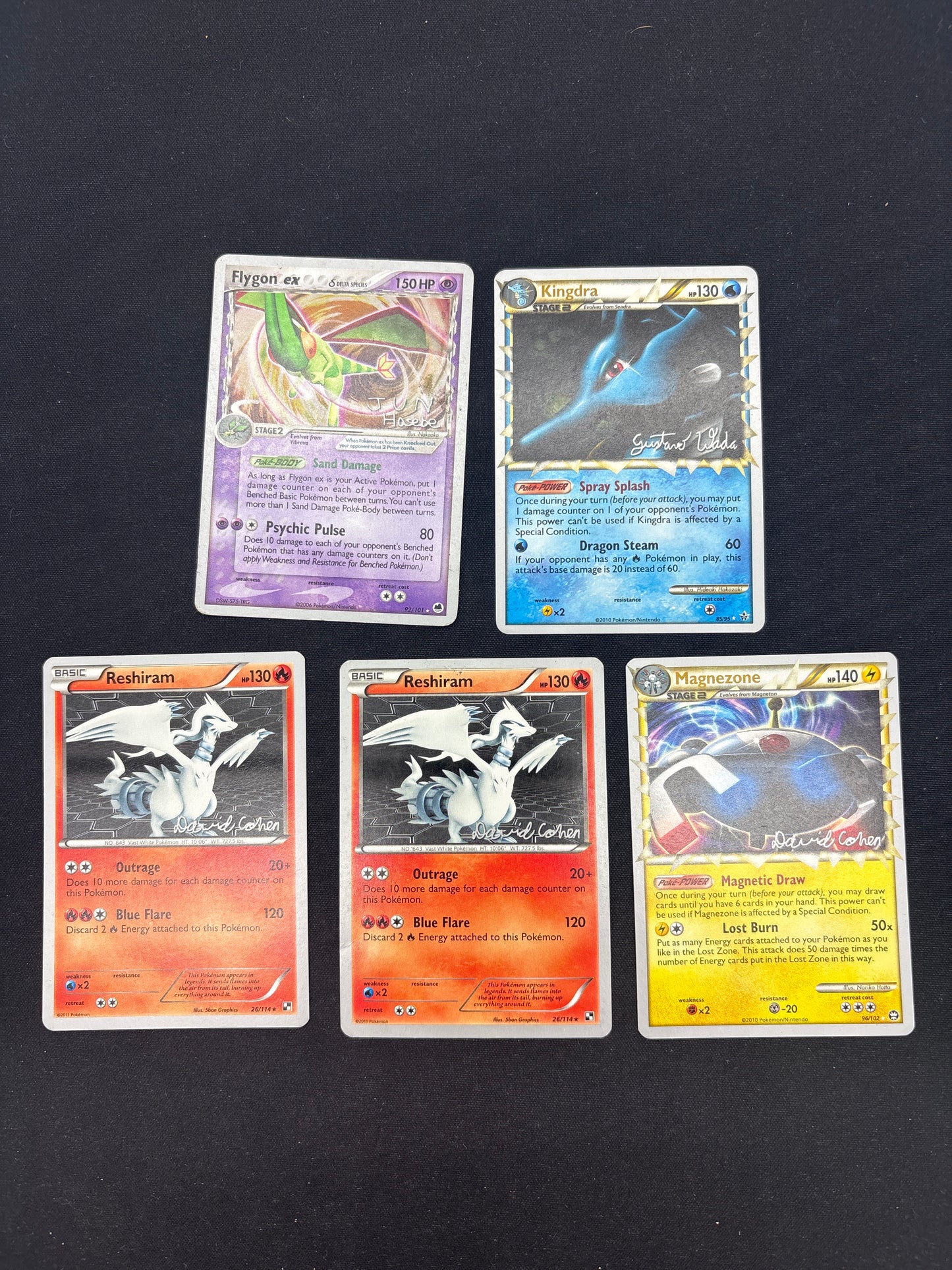 Auction Lot 52: Pokemon Cards Lot of 5 Assorted Signature Lot Conditions Vary