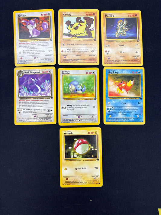 Auction Lot 36: Pokemon WOTC Team Rocket Card Lot Conditions Vary