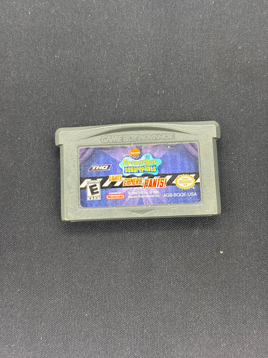 Auction Lot 321: SpongeBob SquarePants Lights Camera Pants Video Game Nintendo Gameboy Loose