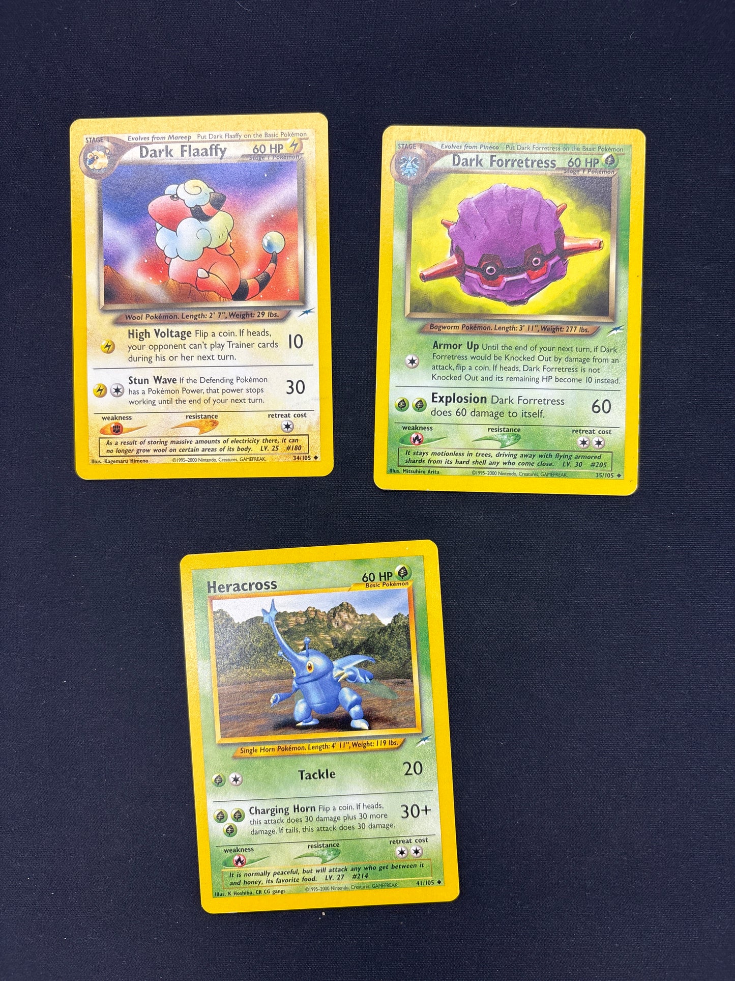 Auction Lot 251: Pokemon Cards Lot of 3 Assorted Neo Destiny Conditions Vary