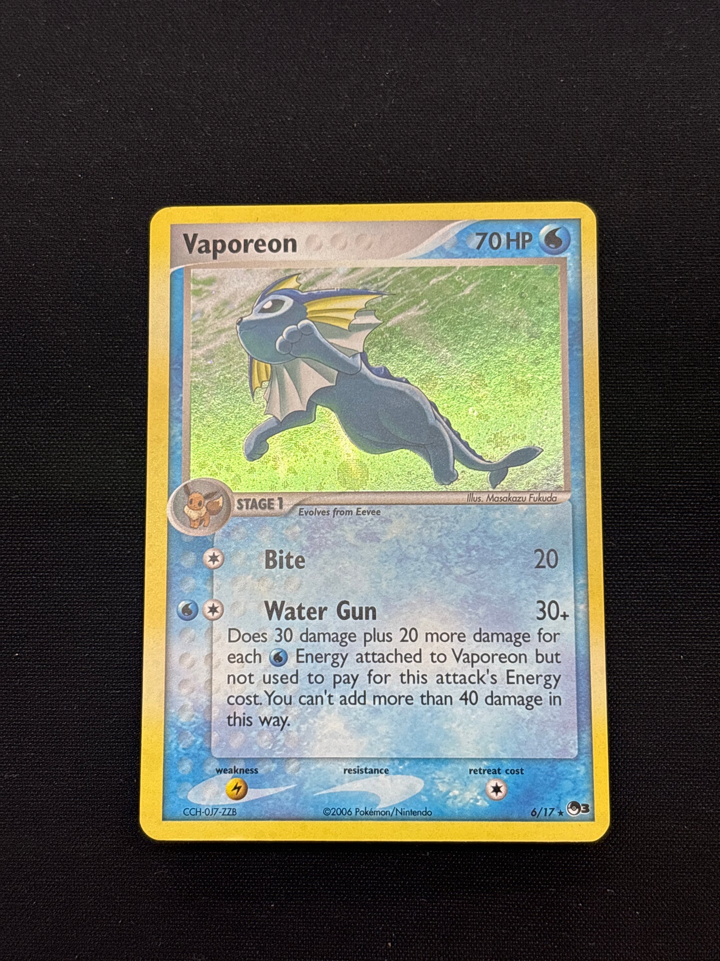 Auction Lot 190: Pokemon Cards Vaporeon Mid Era Holo Rare Pop Series Conditions Vary