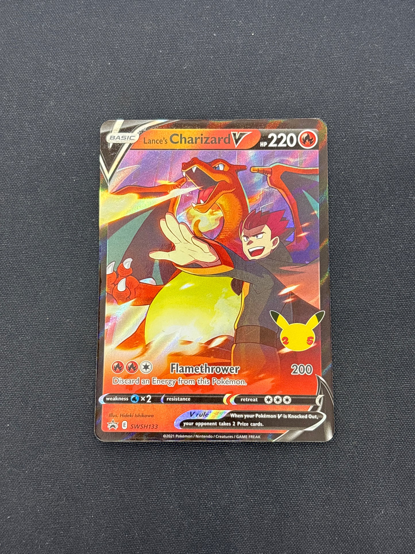 Auction Lot 484: Pokemon Cards Lance's Charizard V Full Art Promo Condition Vary