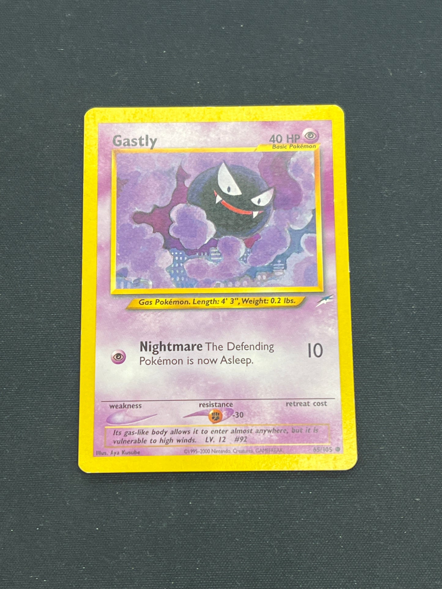 Auction Lot 443: Pokemon Cards Gastly Neo Destiny Condition Vary