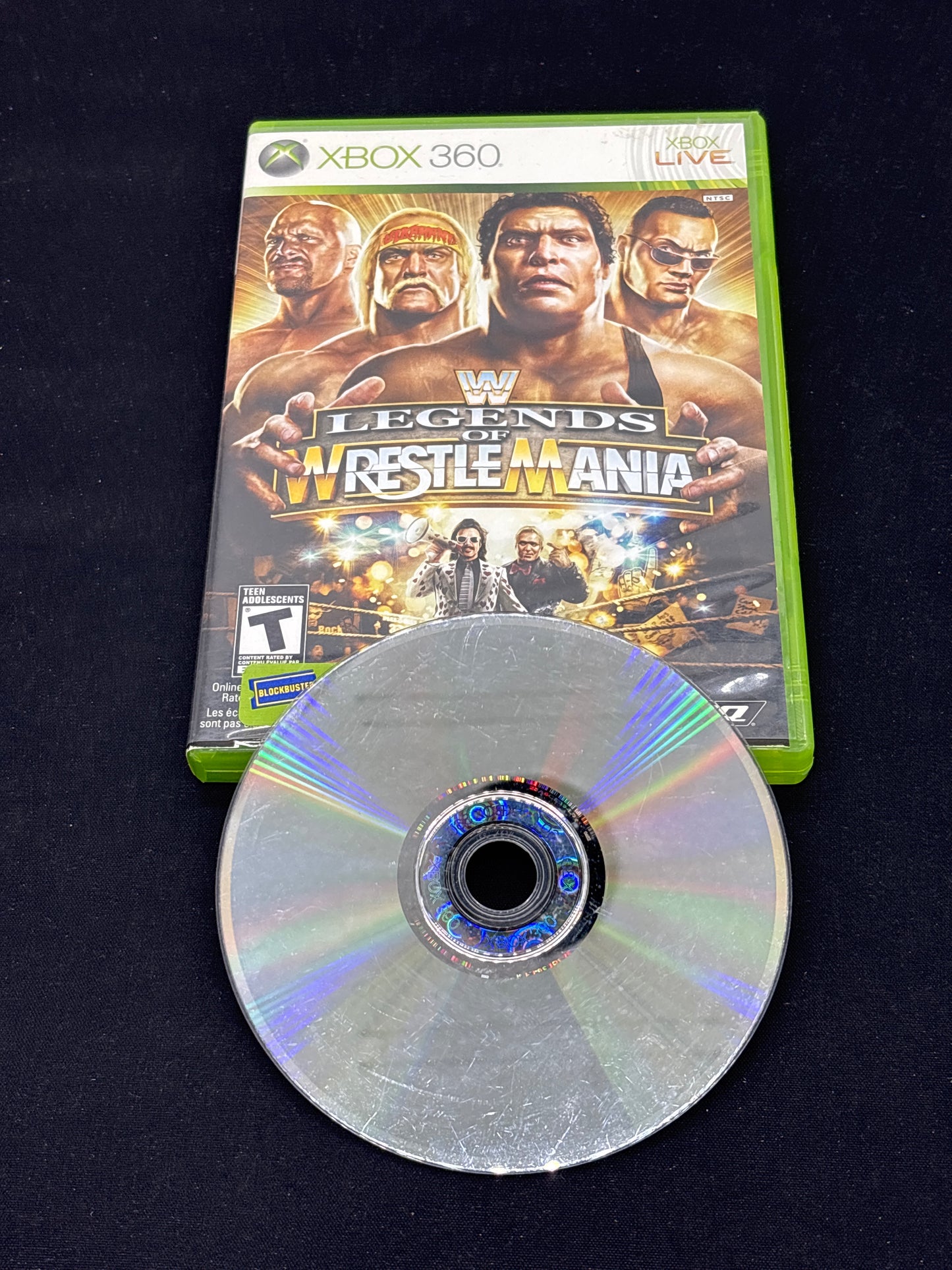 Auction Lot 107: XBOX 360 W Legends of Wrestle Mania Disc & Case