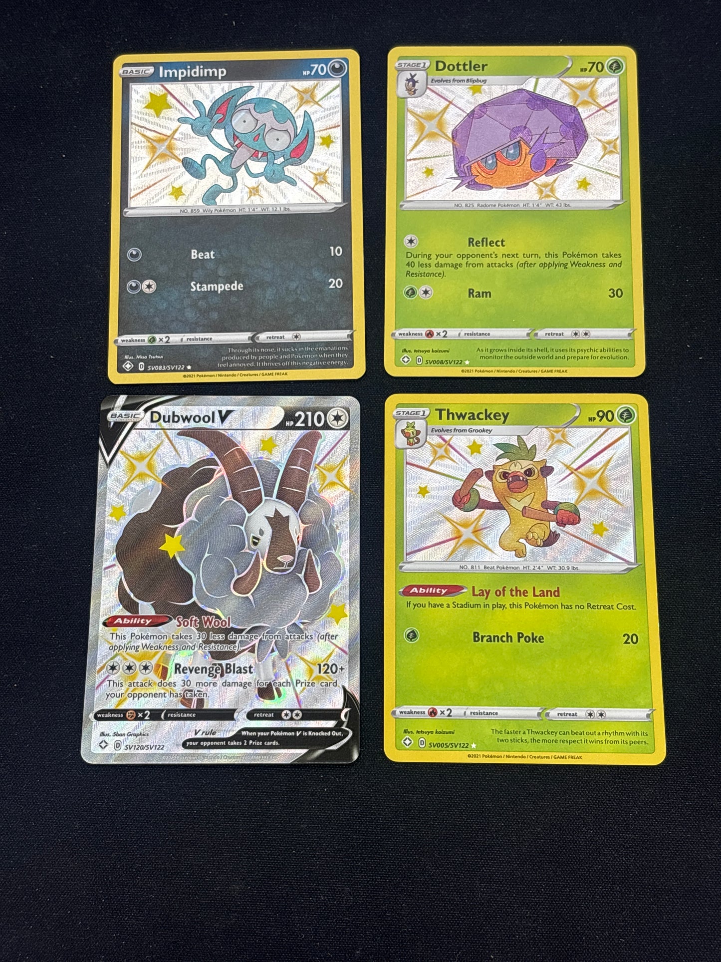 Auction Lot 85: Pokemon Cards Lot of 4 Baby Shiny Rares Conditions Vary