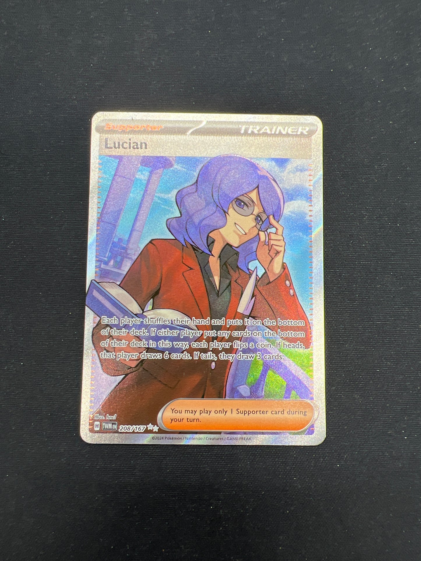 Auction Lot 160: Pokemon Cards Lucian Full Art Trainer Twilight Masquerade Conditions Vary