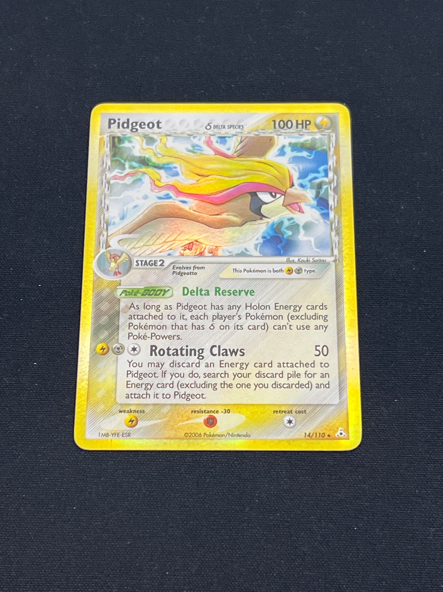 Auction Lot 239: Pokemon Cards Pidgeot Delta Species Holo 14/110 EX Holon Phantoms Condition Vary