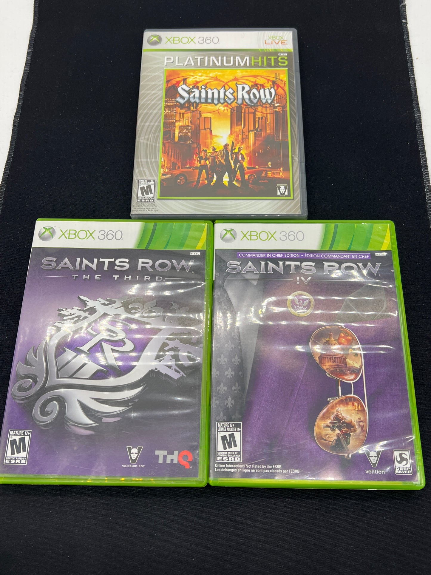 Auction Lot 206: XBOX 360 Game Video Lot of 3 Saints Row The Third Saints Row IV
