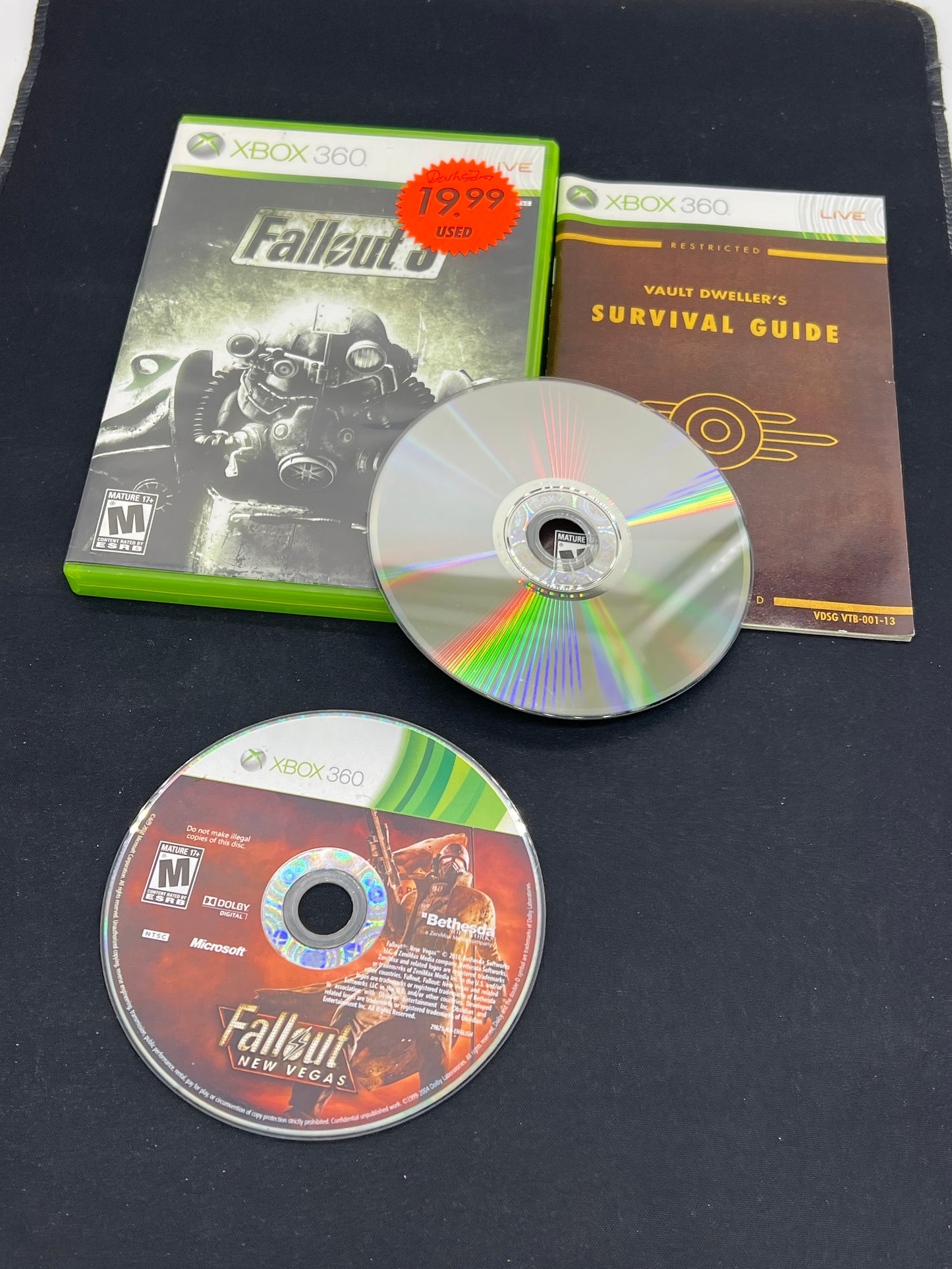 Auction Lot 191: XBOX 360 Video Game Fallout 3 and New Vegas Loose Lot
