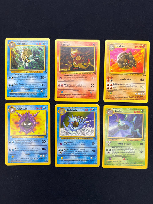 Auction Lot 375: Pokemon Cards Lot of 6 Assorted Fossil Conditions Vary
