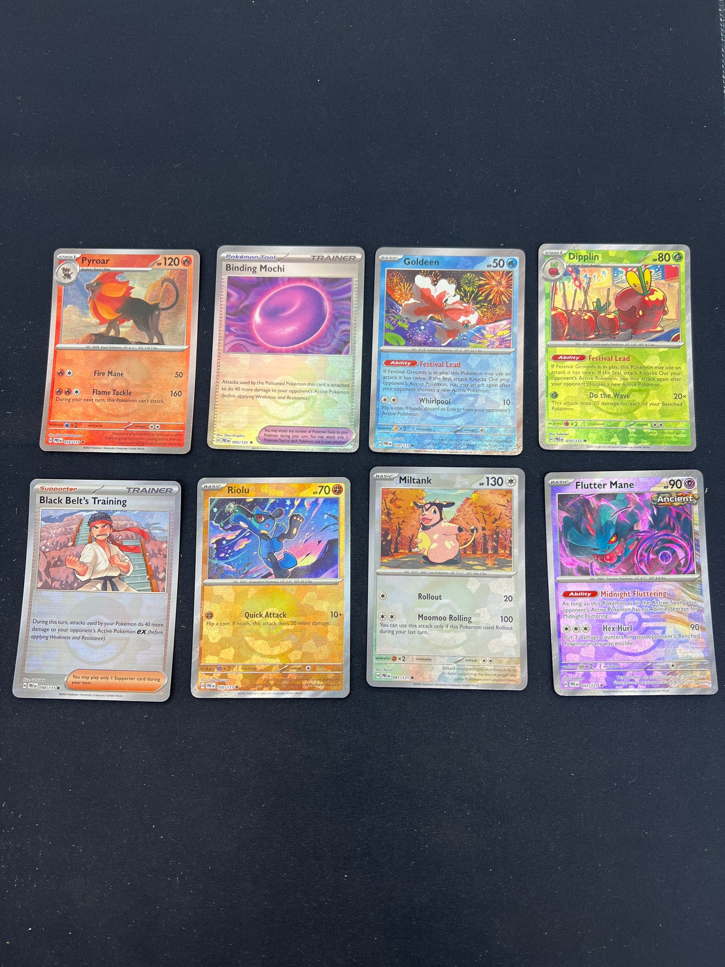 Auction Lot 91: Pokemon Cards Lot of 8 Assorted Prismatic Evolutions Pokeball Pattern Conditions Vary